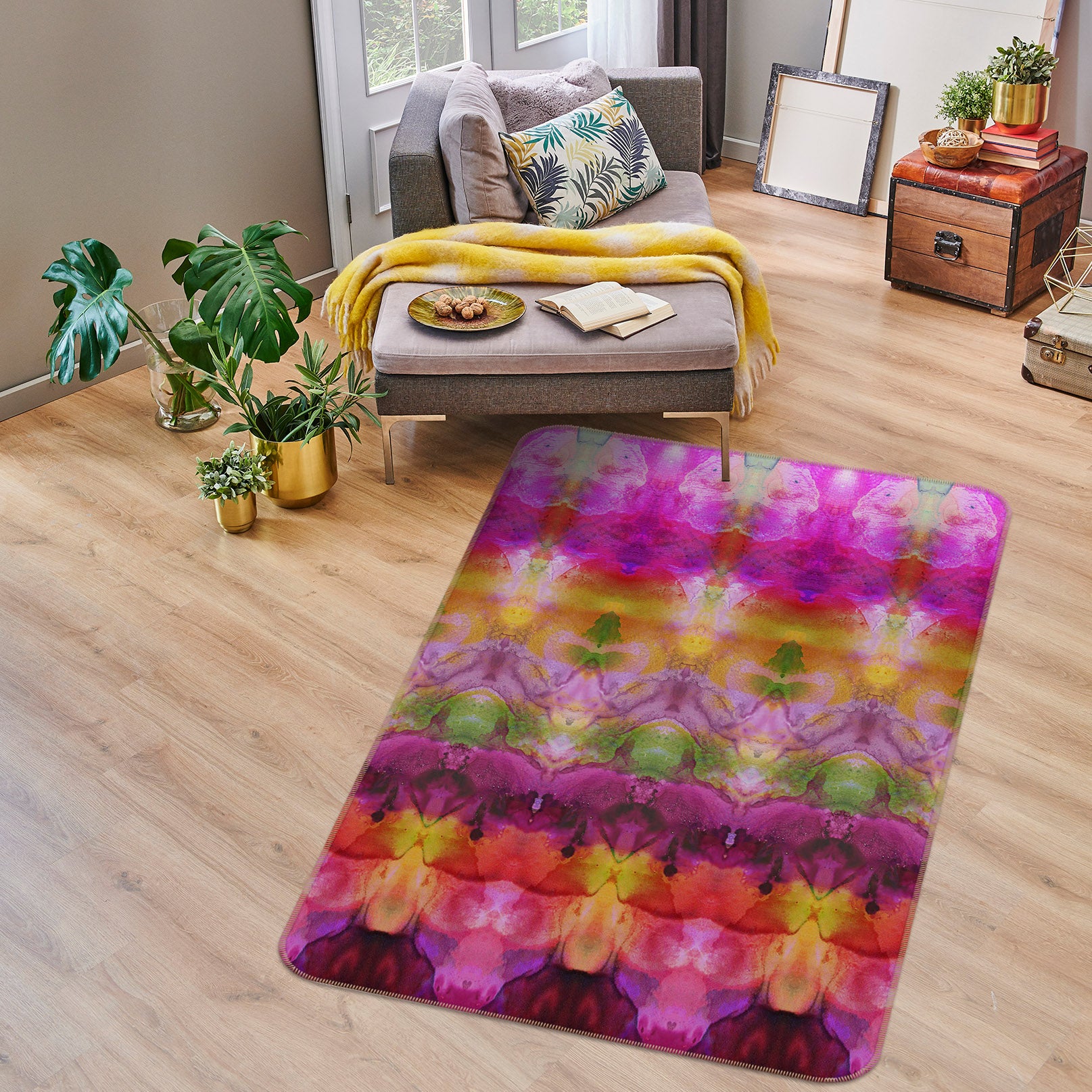 3D Pinky Inks Shandra Smith 70062 Shandra Smith Rug Non Slip Rug Mat
