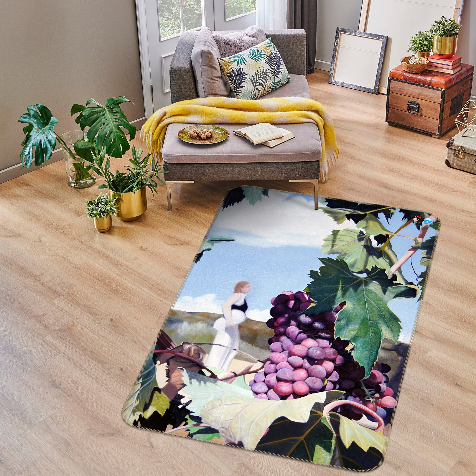 3D Purple Grapes 11167 Matthew Holden Bates Rug Non Slip Rug Mat