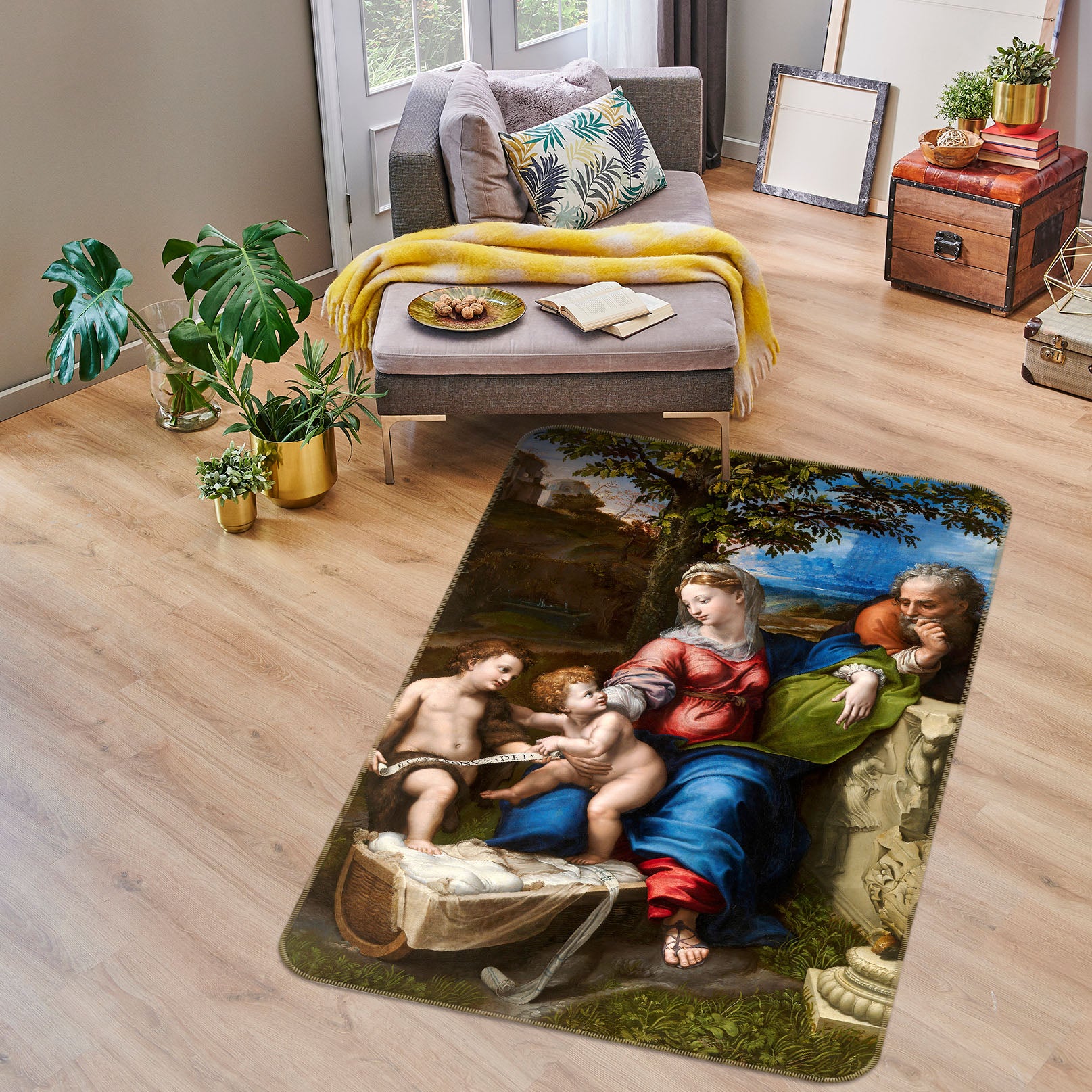 3D Woman Child 65066 Non Slip Rug Mat