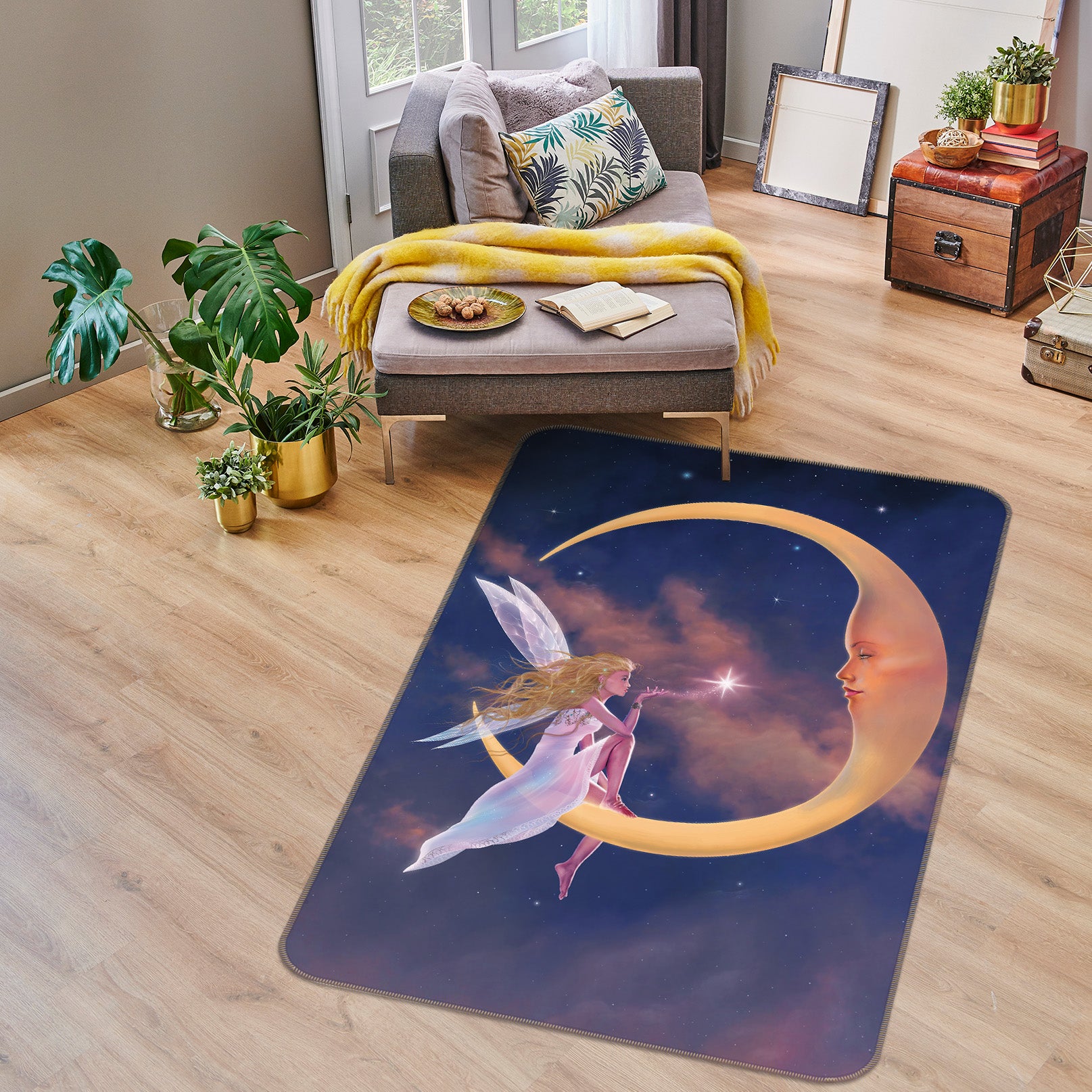 3D Moon Elf 84258 Vincent Hie Rug Non Slip Rug Mat