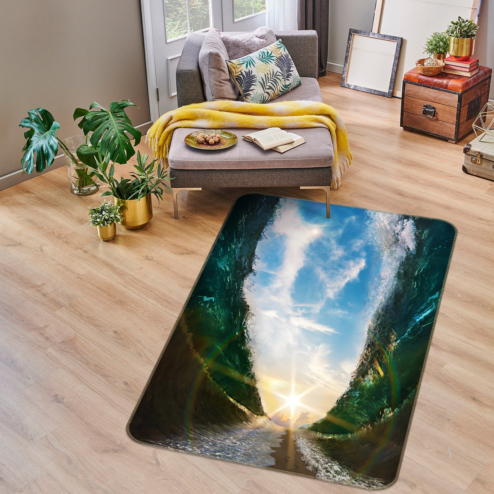 3D Waves 36040 Non Slip Rug Mat