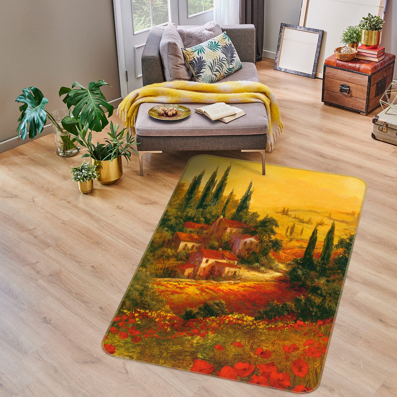 3D Grove Trees 76138 Non Slip Rug Mat