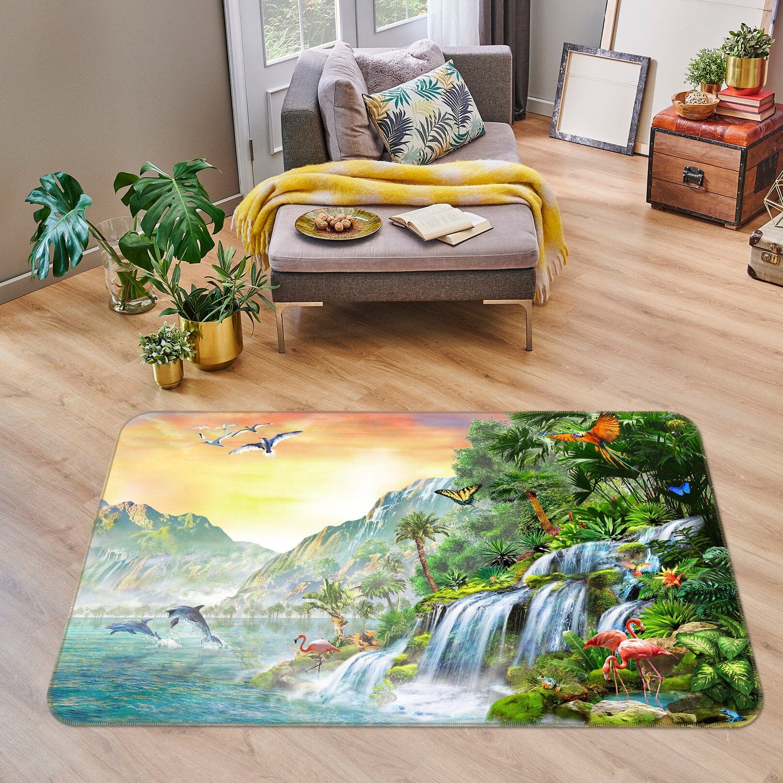 3D Forest Lake 1065 Adrian Chesterman Rug Non Slip Rug Mat Mat AJ Creativity Home 