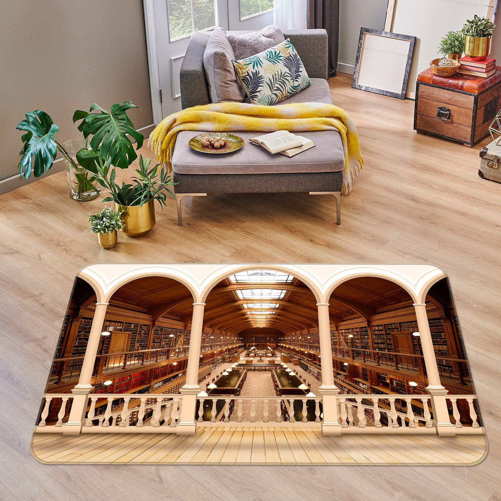 3D Library 65114 Non Slip Rug Mat