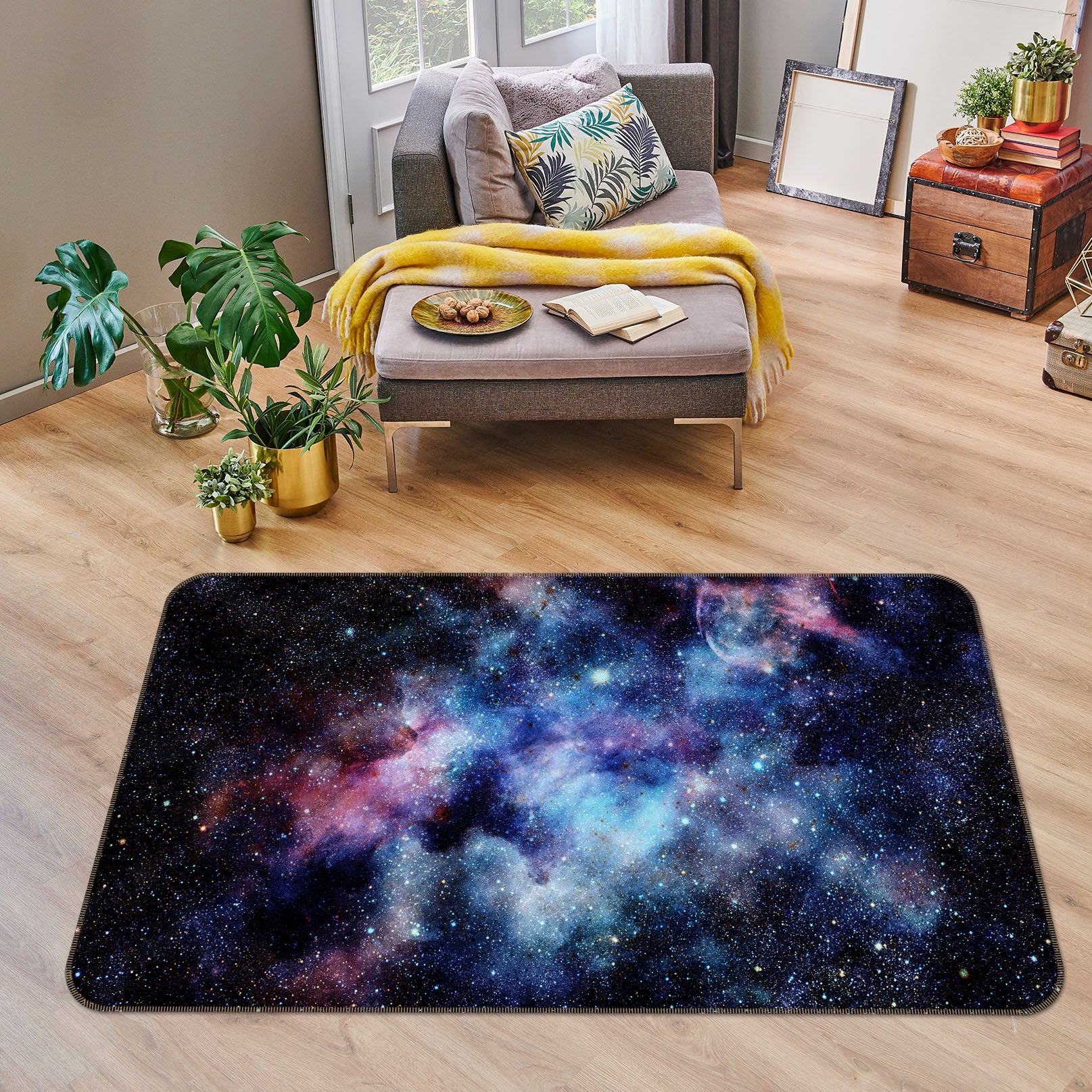 3D Starry Sky 36073 Non Slip Rug Mat