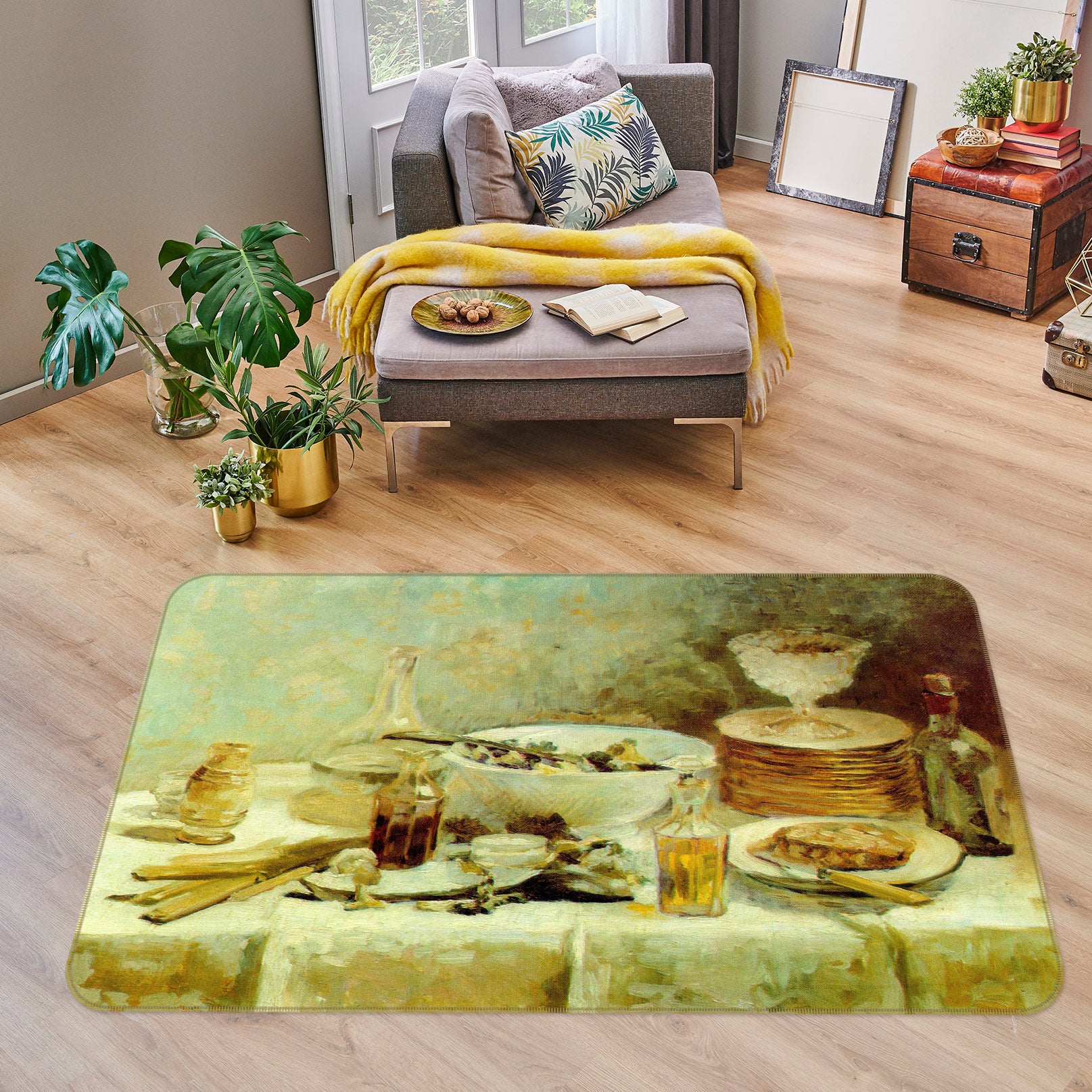 3D Dining Table 76047 Non Slip Rug Mat