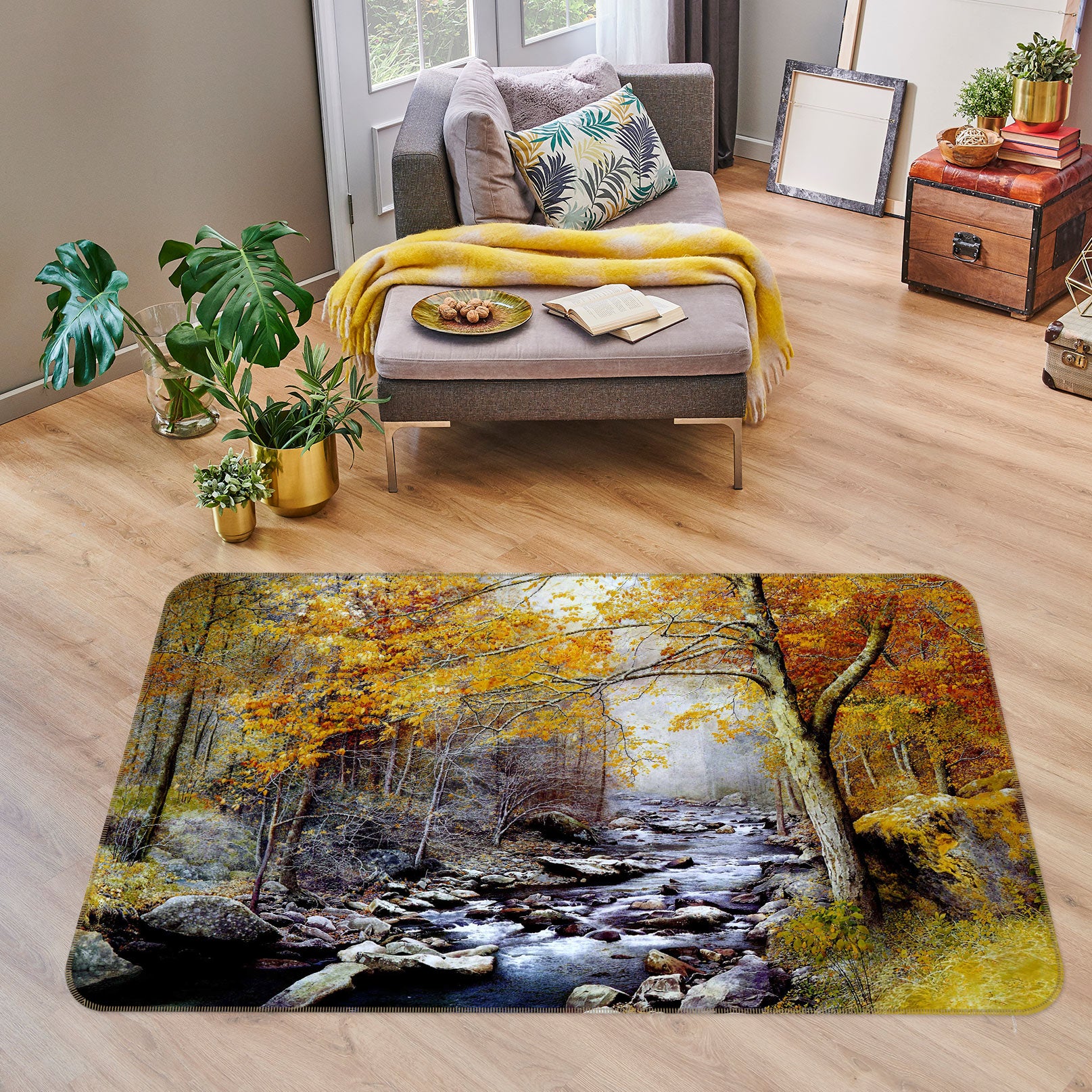 3D Stone Water Tree 75295 Non Slip Rug Mat