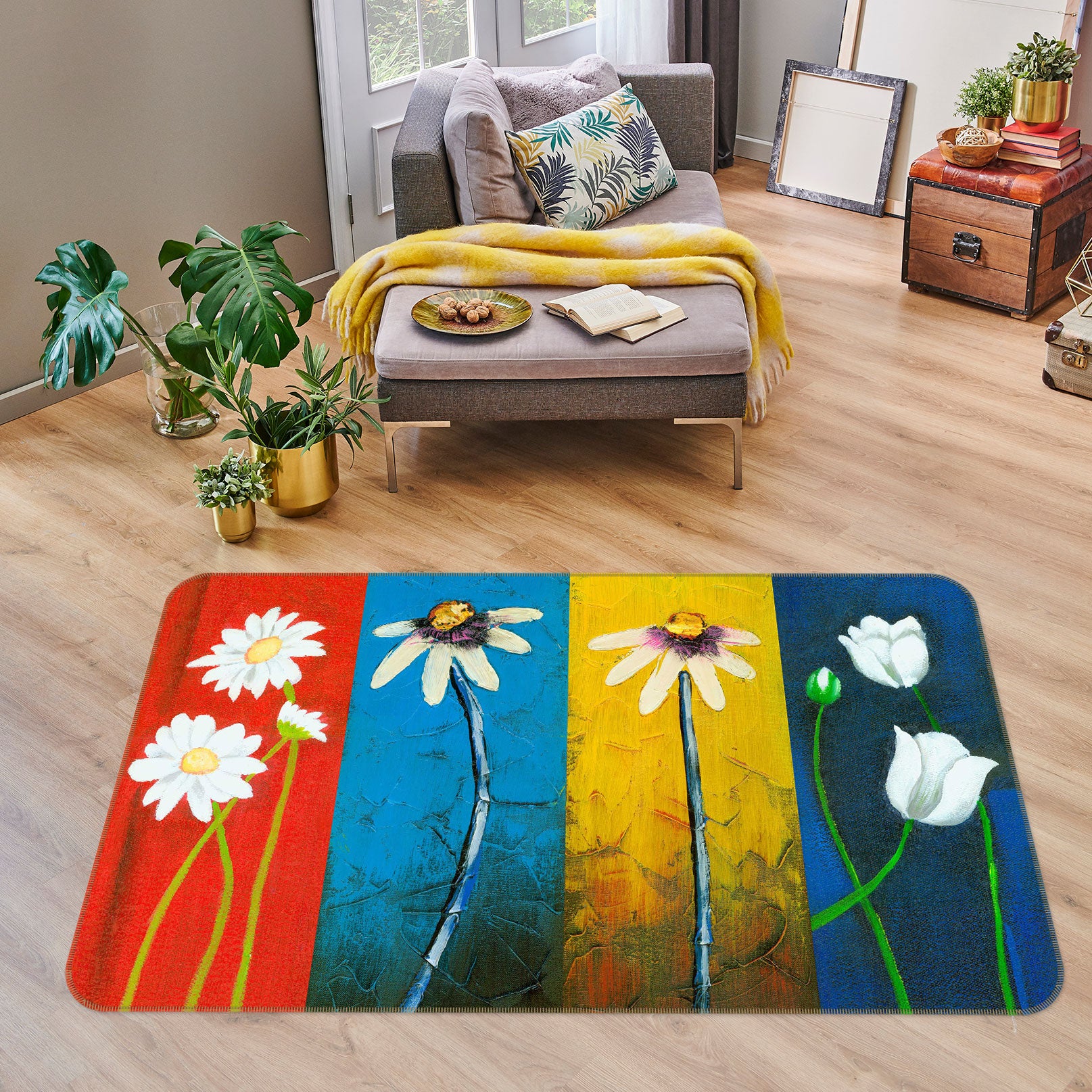 3D Flowers 75147 Non Slip Rug Mat