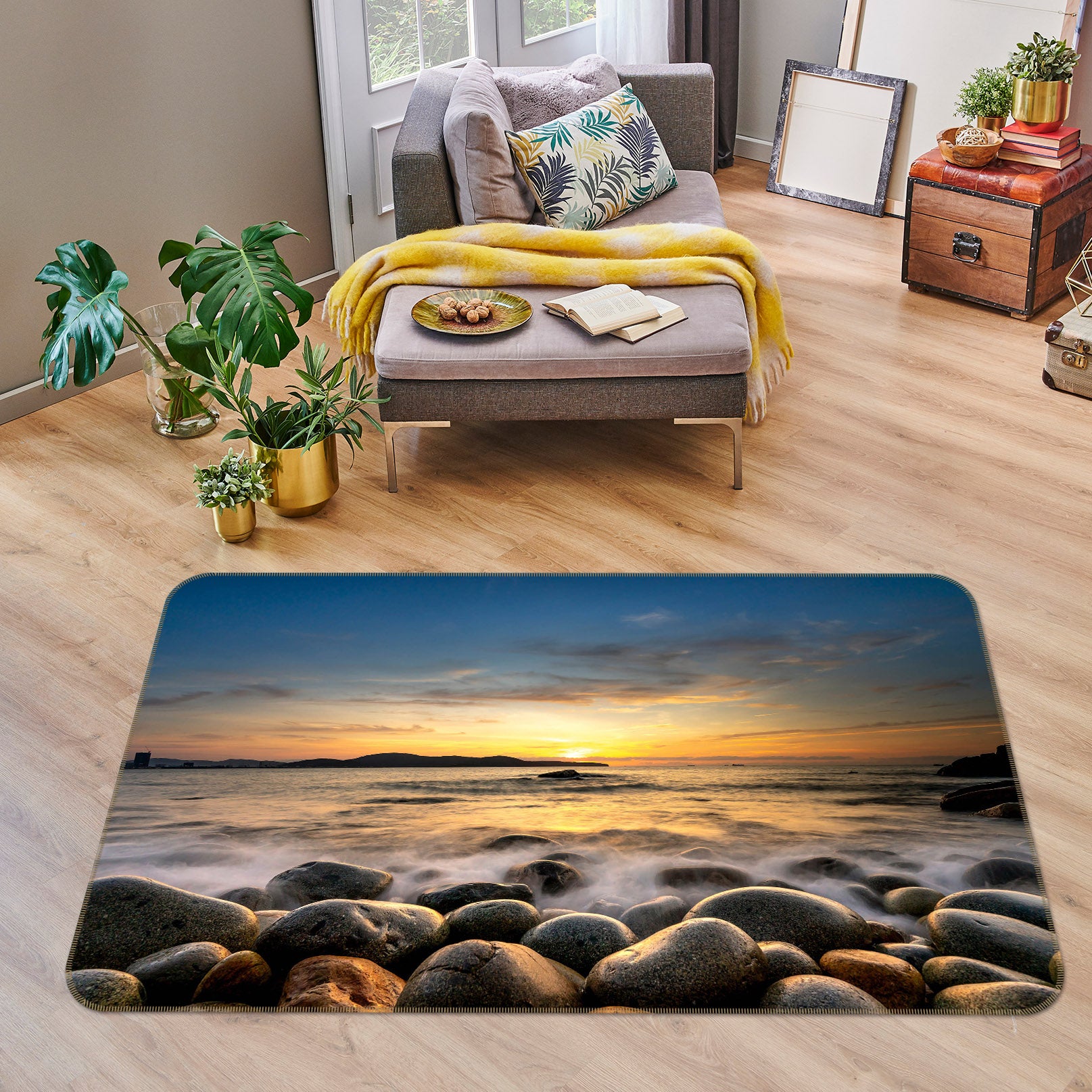 3D Cobblestone 27130 Non Slip Rug Mat