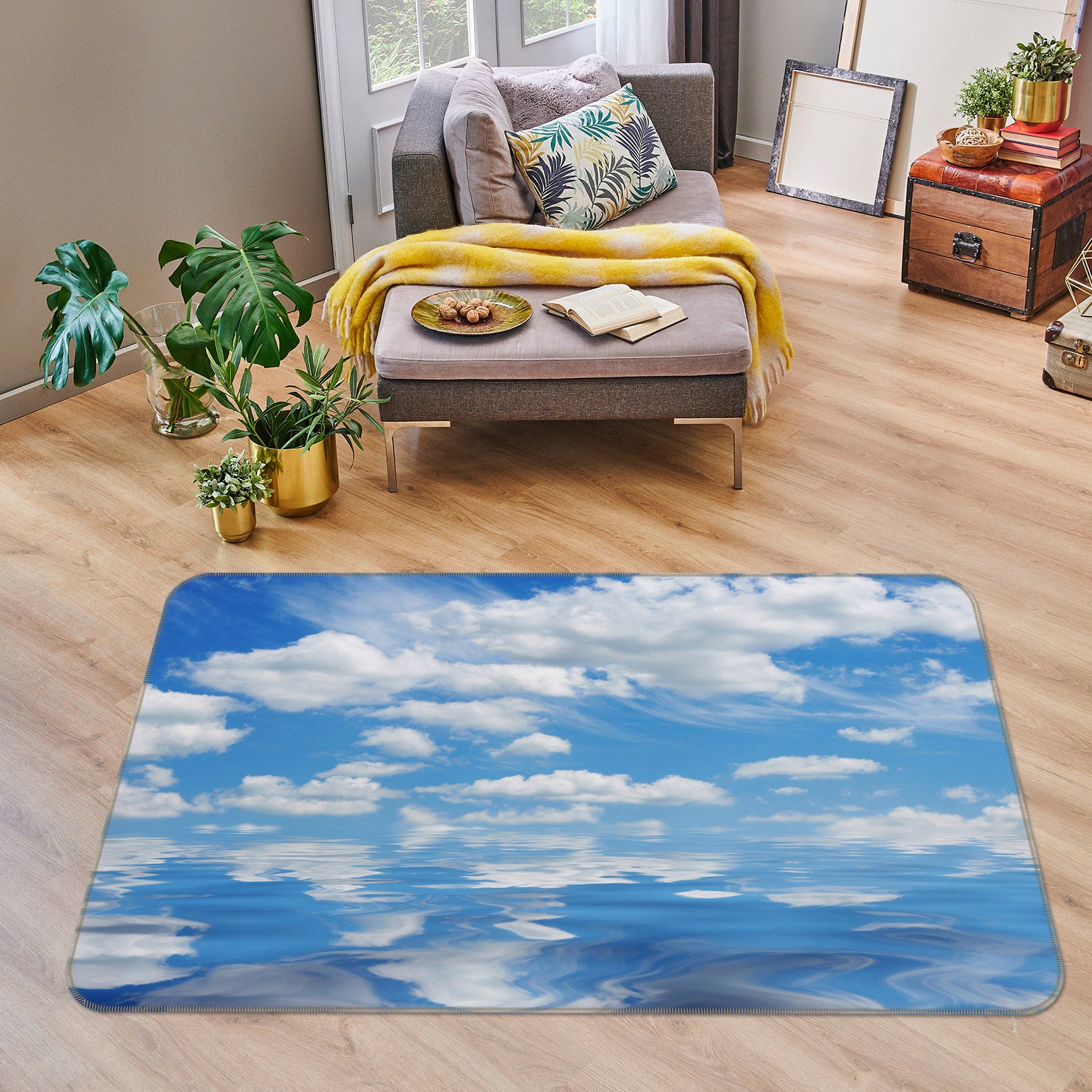 3D Clouds 31177 Non Slip Rug Mat
