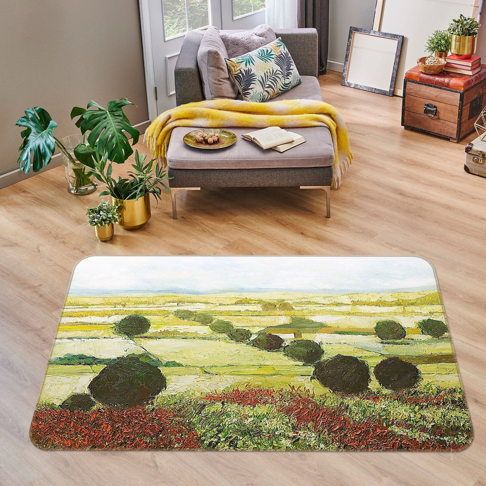 3D Wildflower Valley 1007 Allan P. Friedlander Rug Non Slip Rug Mat Mat AJ Creativity Home 