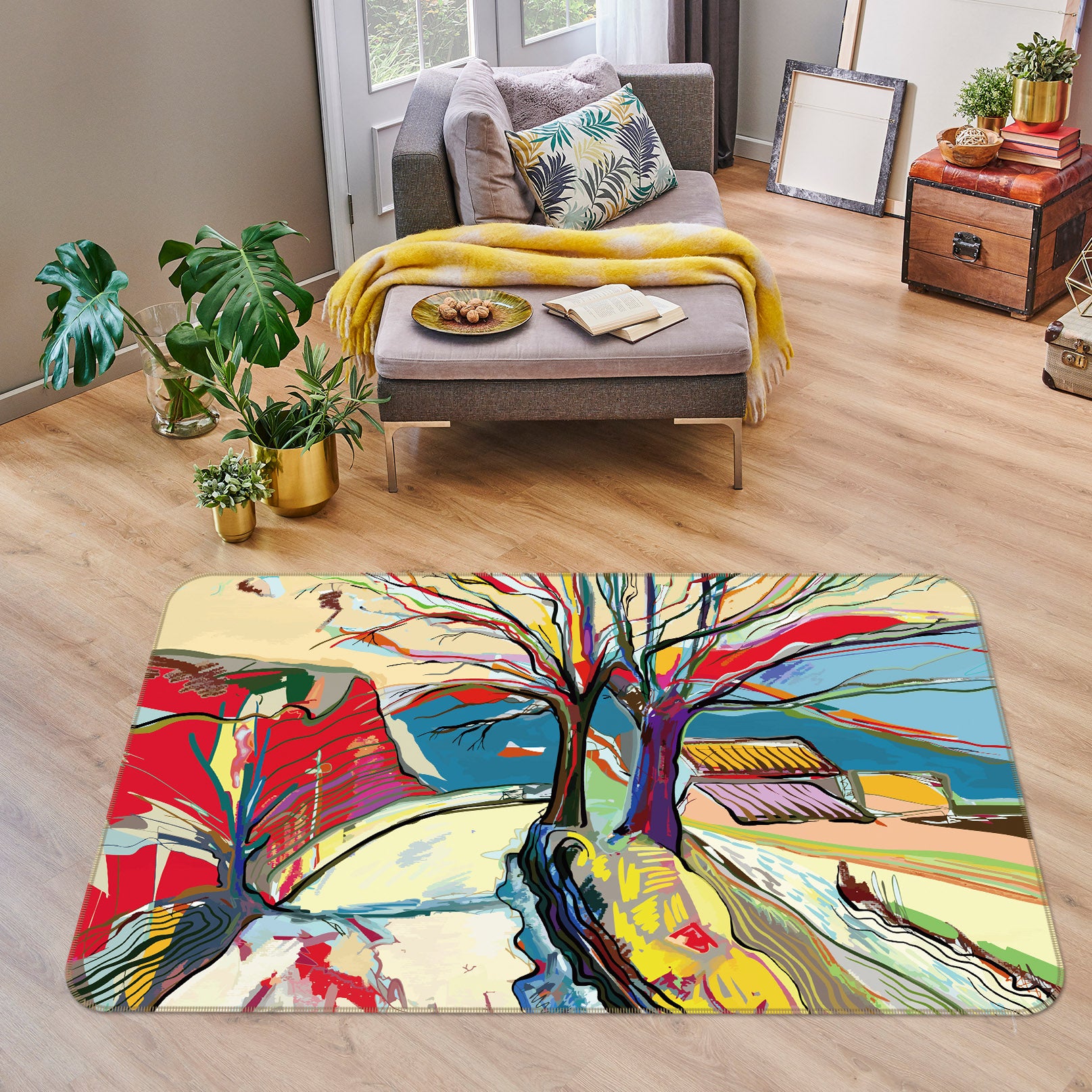 3D Trees 35005 Non Slip Rug Mat