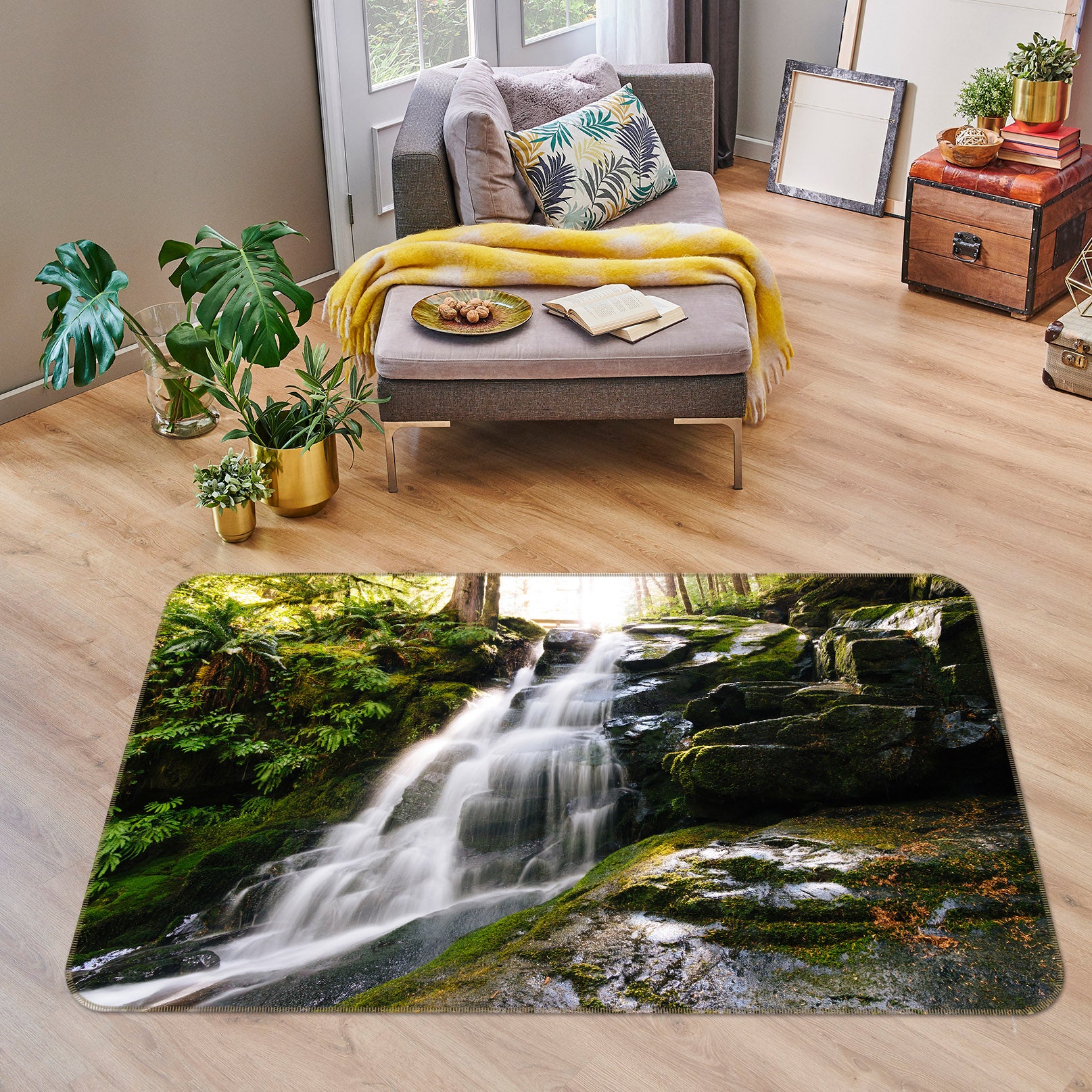 3D Waterfall 29155 Non Slip Rug Mat