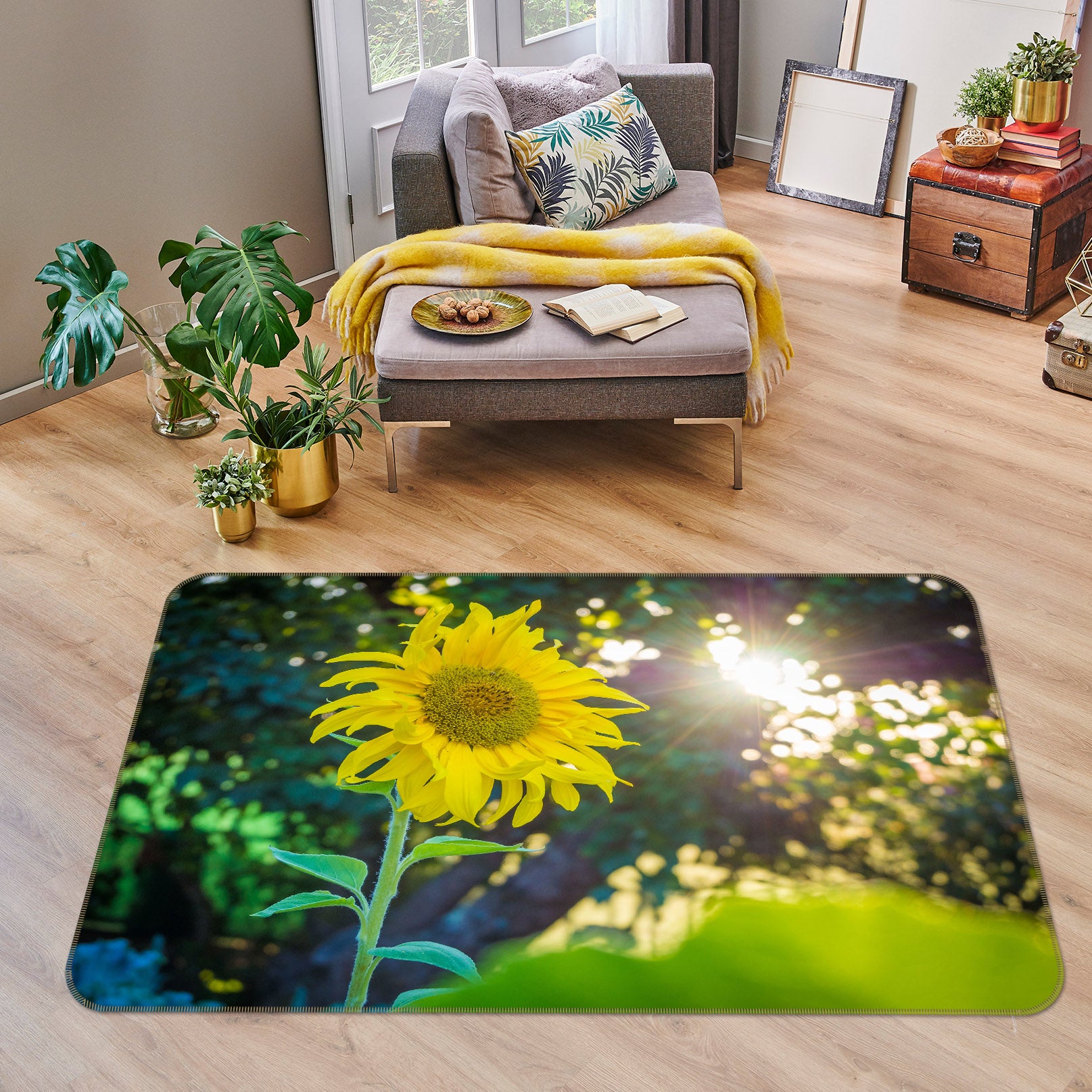 3D Sunflower 29188 Non Slip Rug Mat