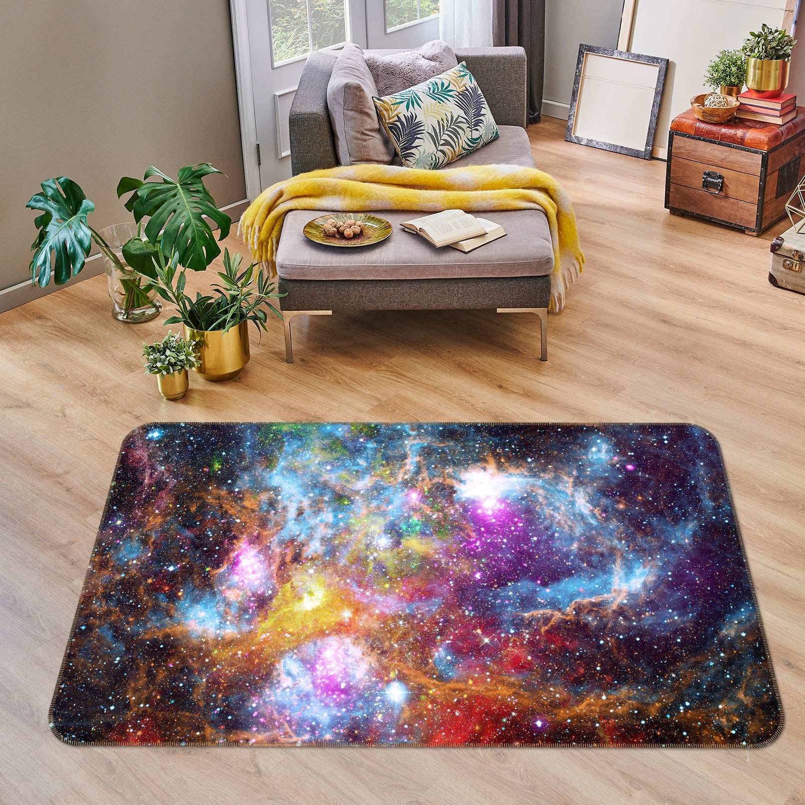 3D Starry Sky 36075 Non Slip Rug Mat