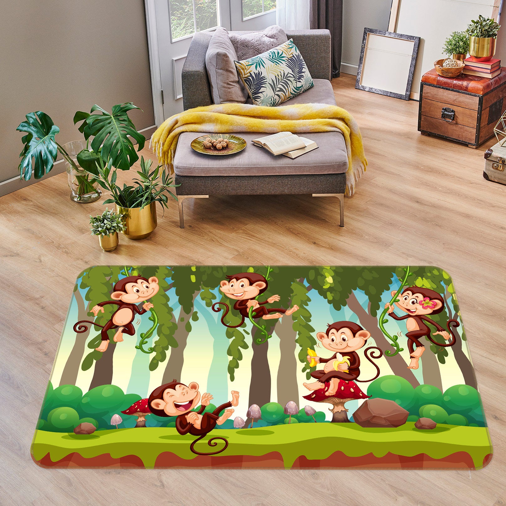 3D Monkey 30073 Non Slip Rug Mat