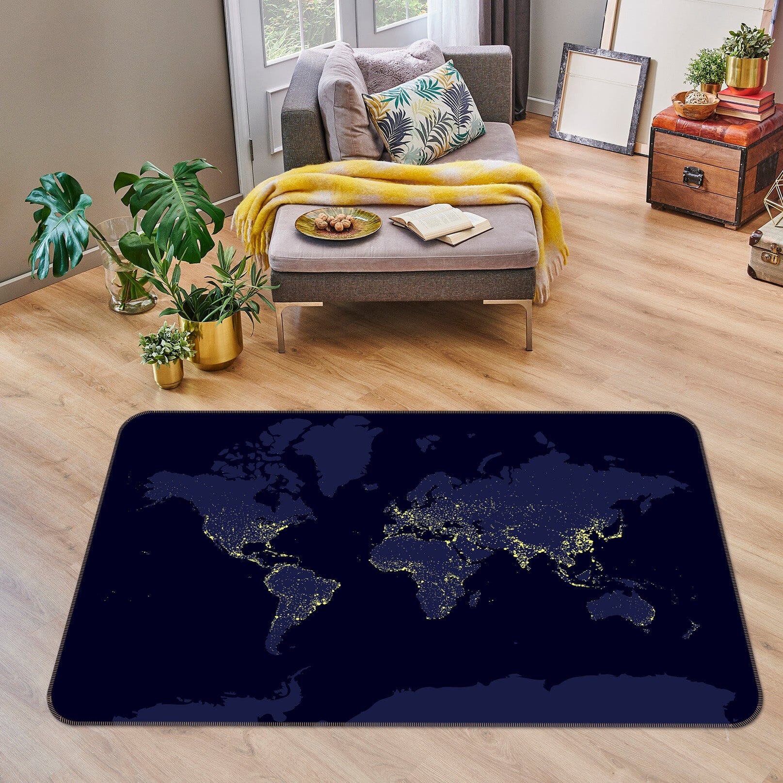 3D Silent Night 253 World Map Non Slip Rug Mat Mat AJ Creativity Home 