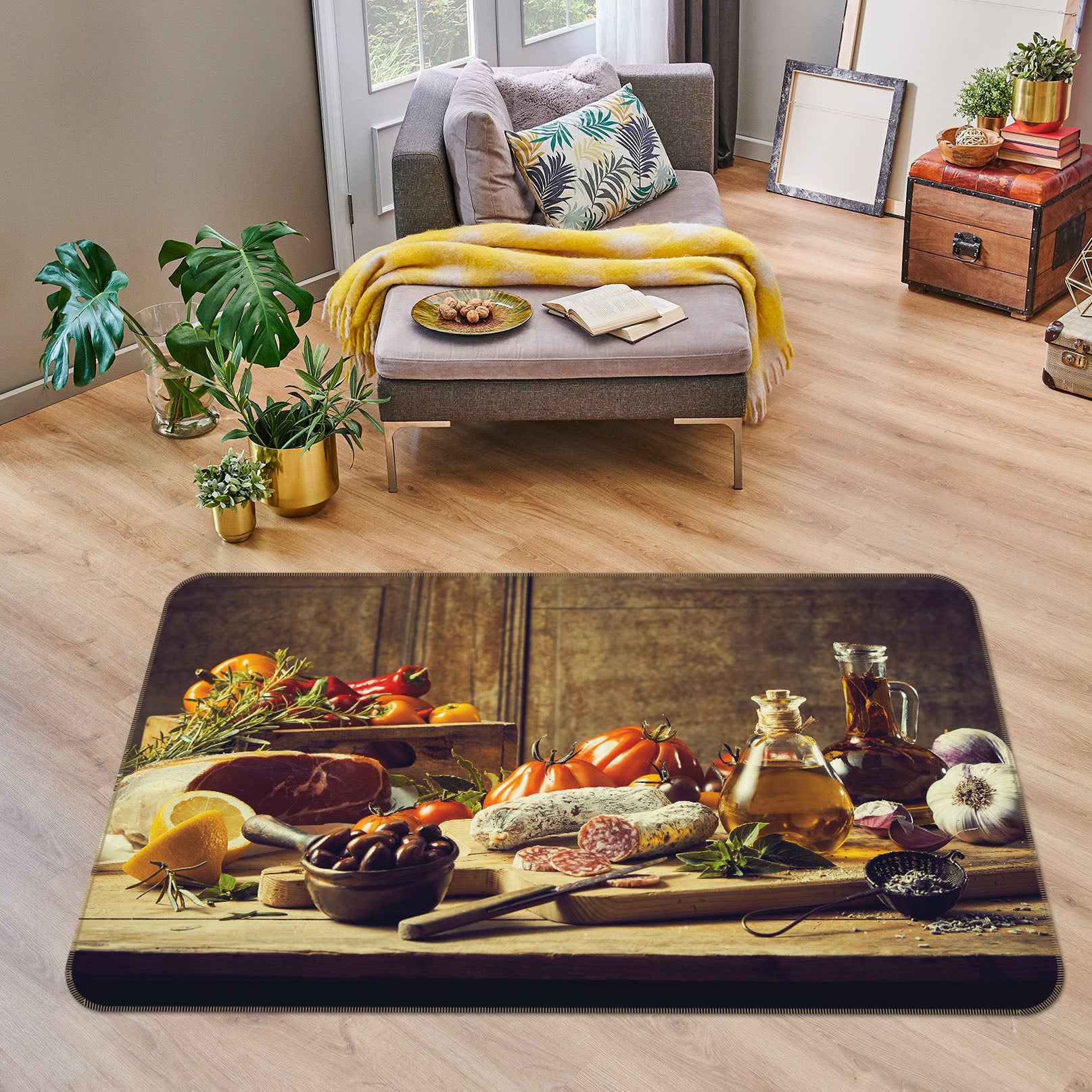3D Vegetable Fruit 36062 Non Slip Rug Mat