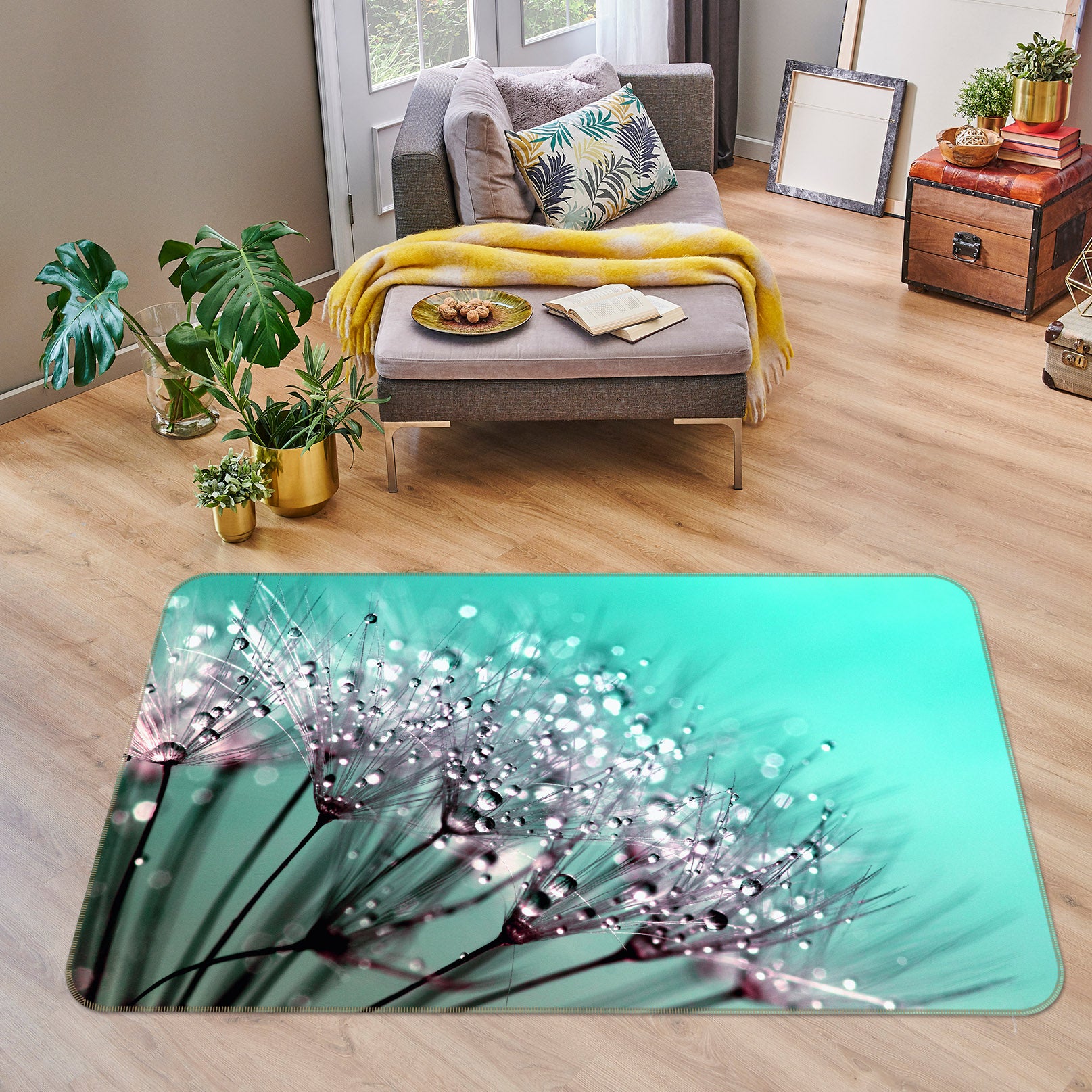 3D Drops Of Water 30213 Non Slip Rug Mat