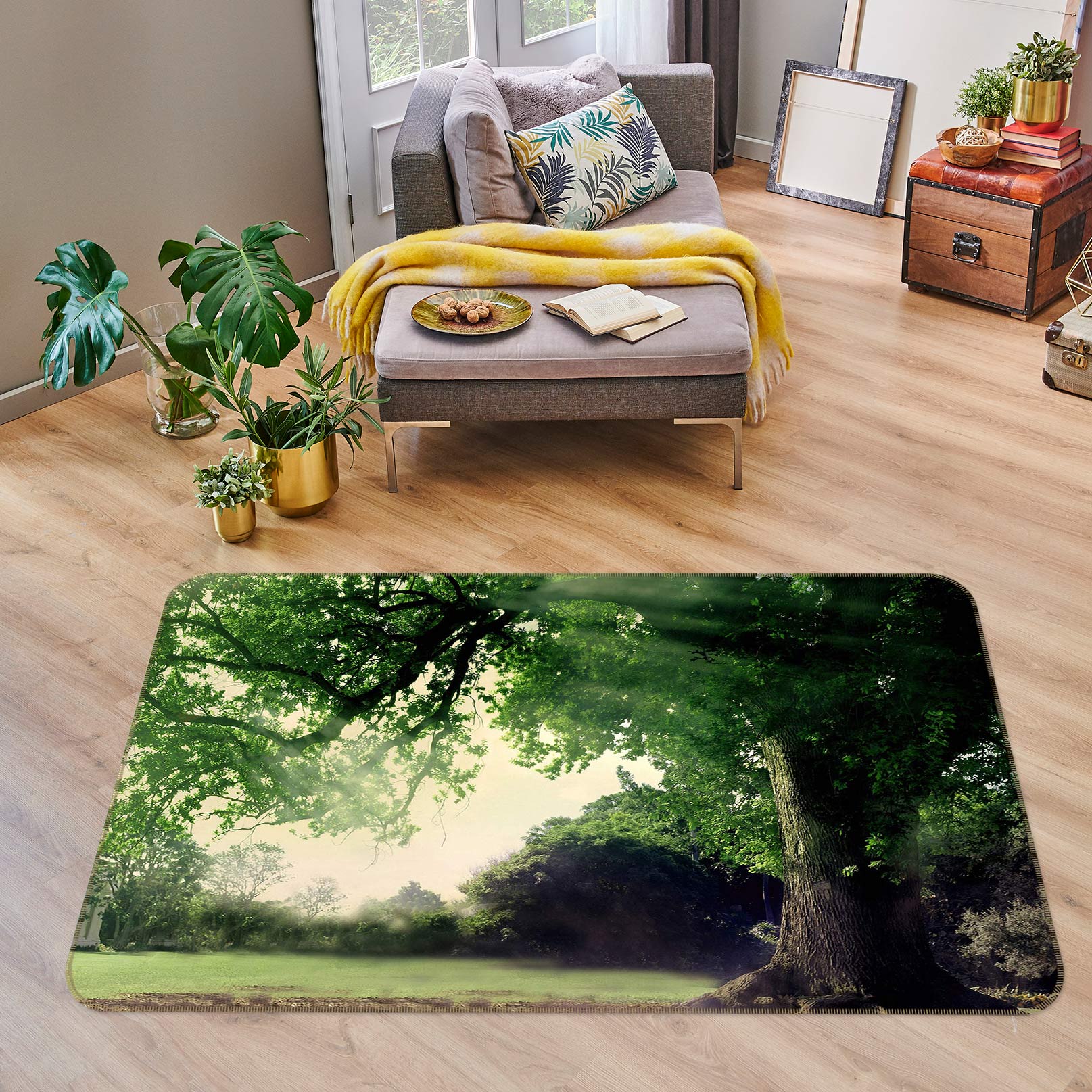 3D Trees 75175 Non Slip Rug Mat