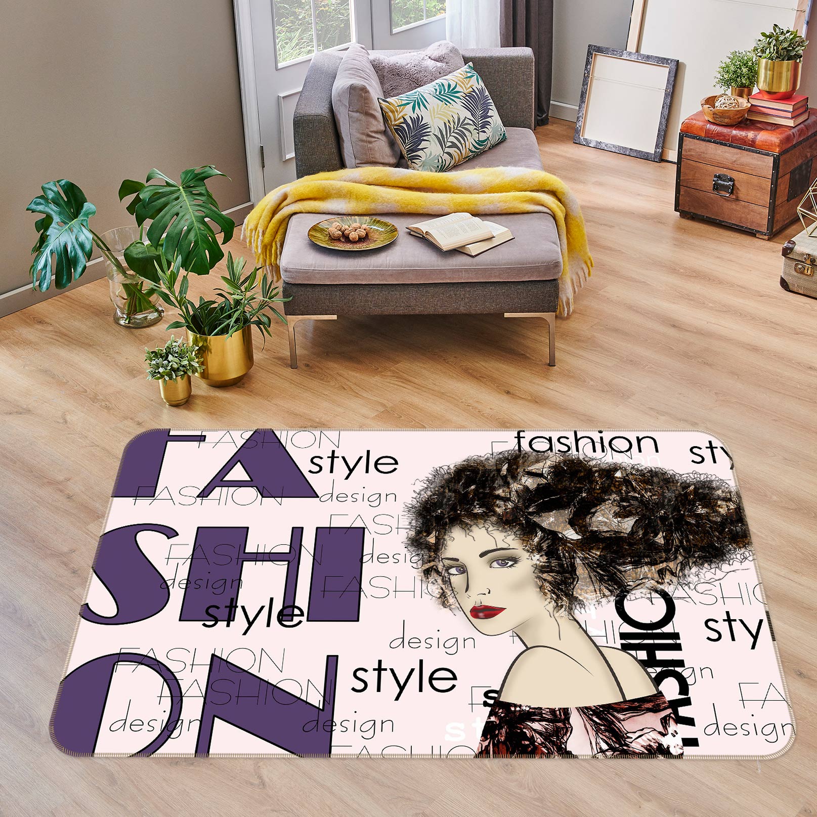 3D Fashion Woman 77169 Non Slip Rug Mat