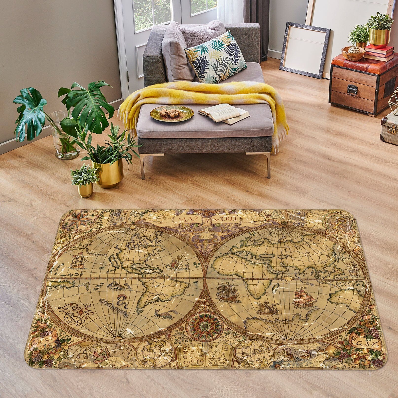 3D Precision Earth 259 World Map Non Slip Rug Mat Mat AJ Creativity Home 