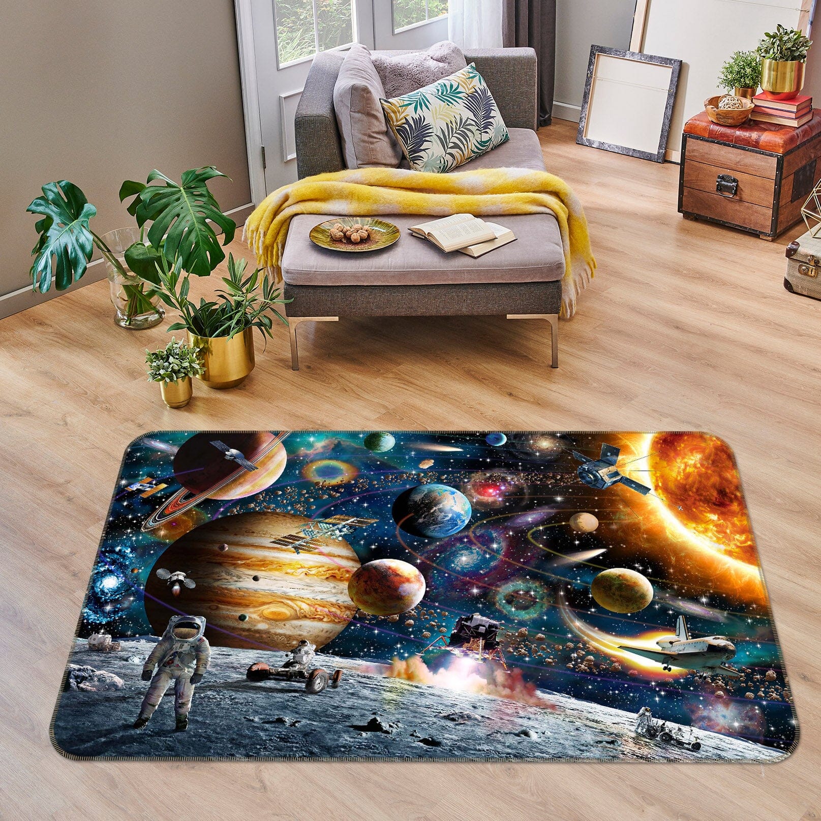 3D Color Planet 1054 Adrian Chesterman Rug Non Slip Rug Mat Mat AJ Creativity Home 