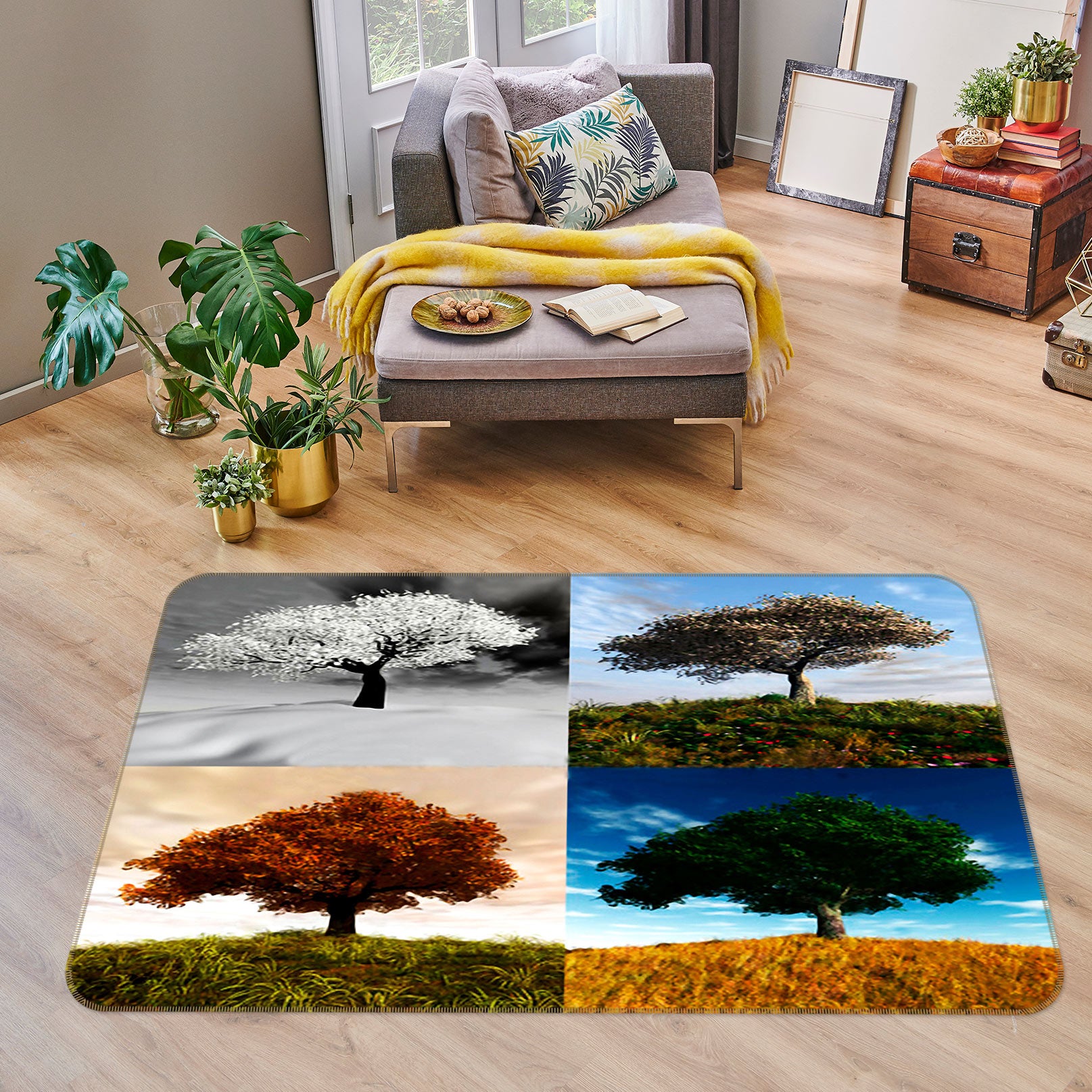 3D Trees 75243 Non Slip Rug Mat