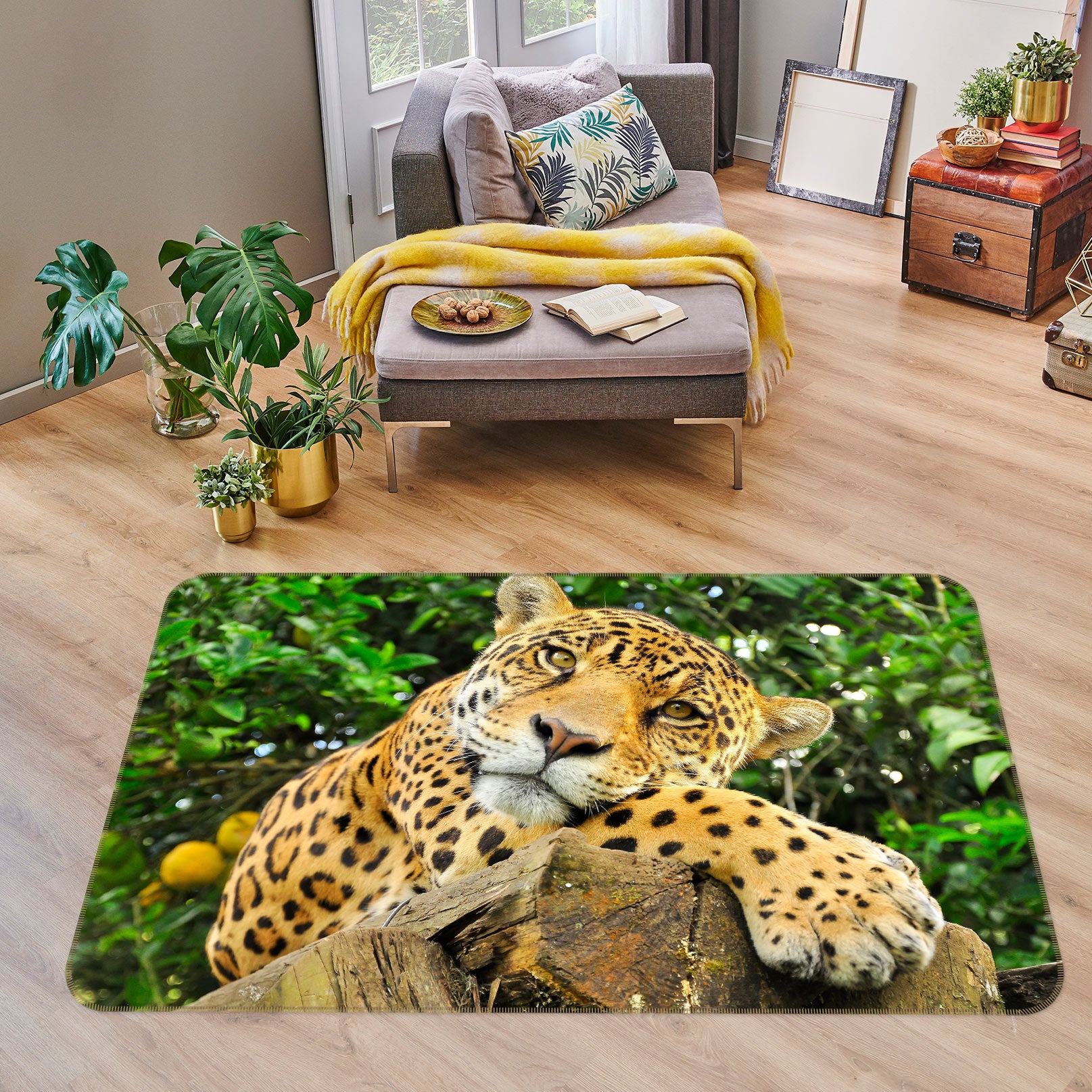 3D Leopard 30018 Non Slip Rug Mat