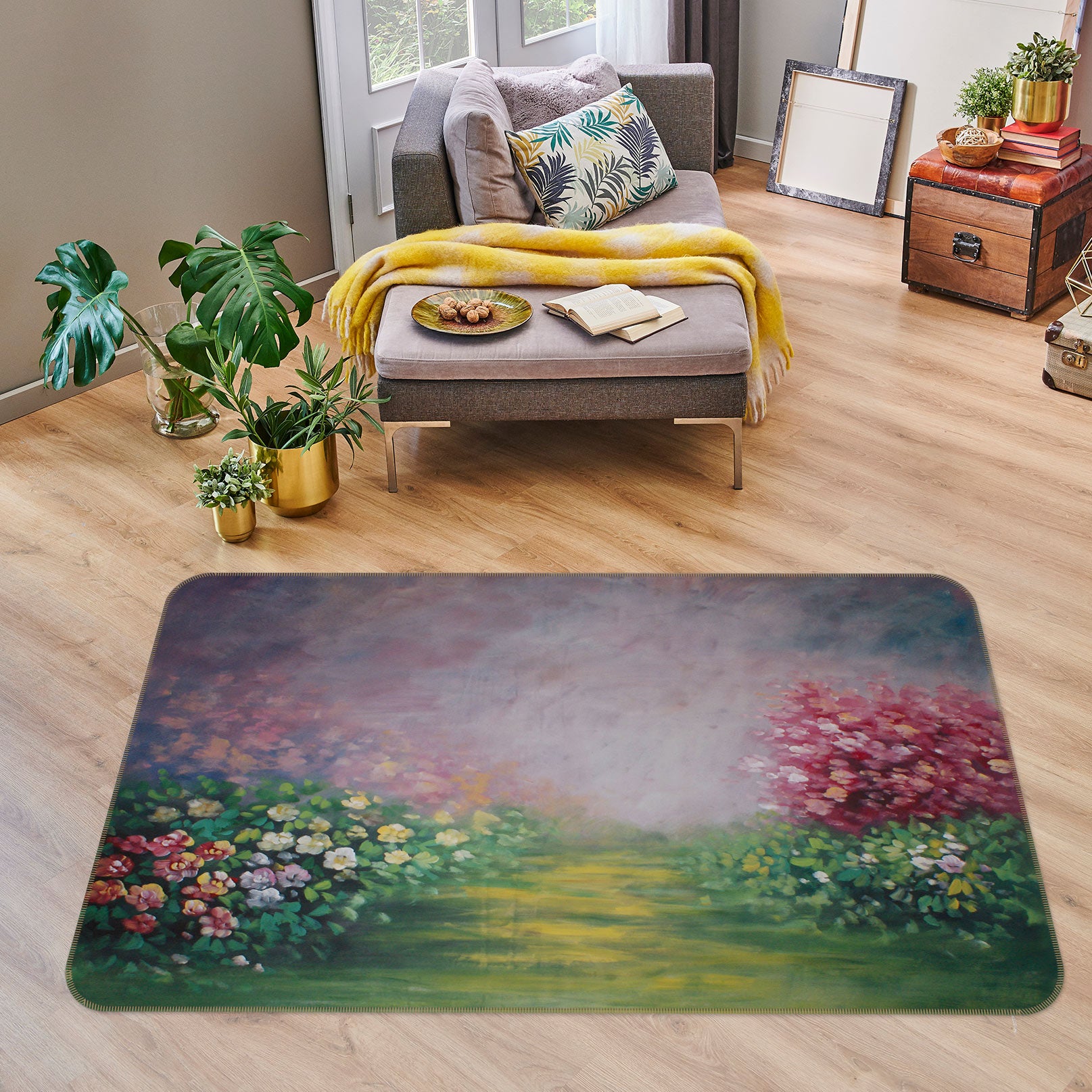 3D Flower Bush 75200 Non Slip Rug Mat