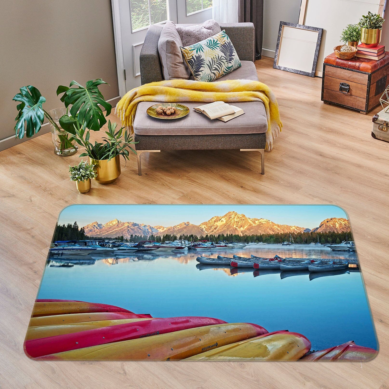 3D Landscape Boat 1126 Kathy Barefield Rug Non Slip Rug Mat Mat AJ Creativity Home 