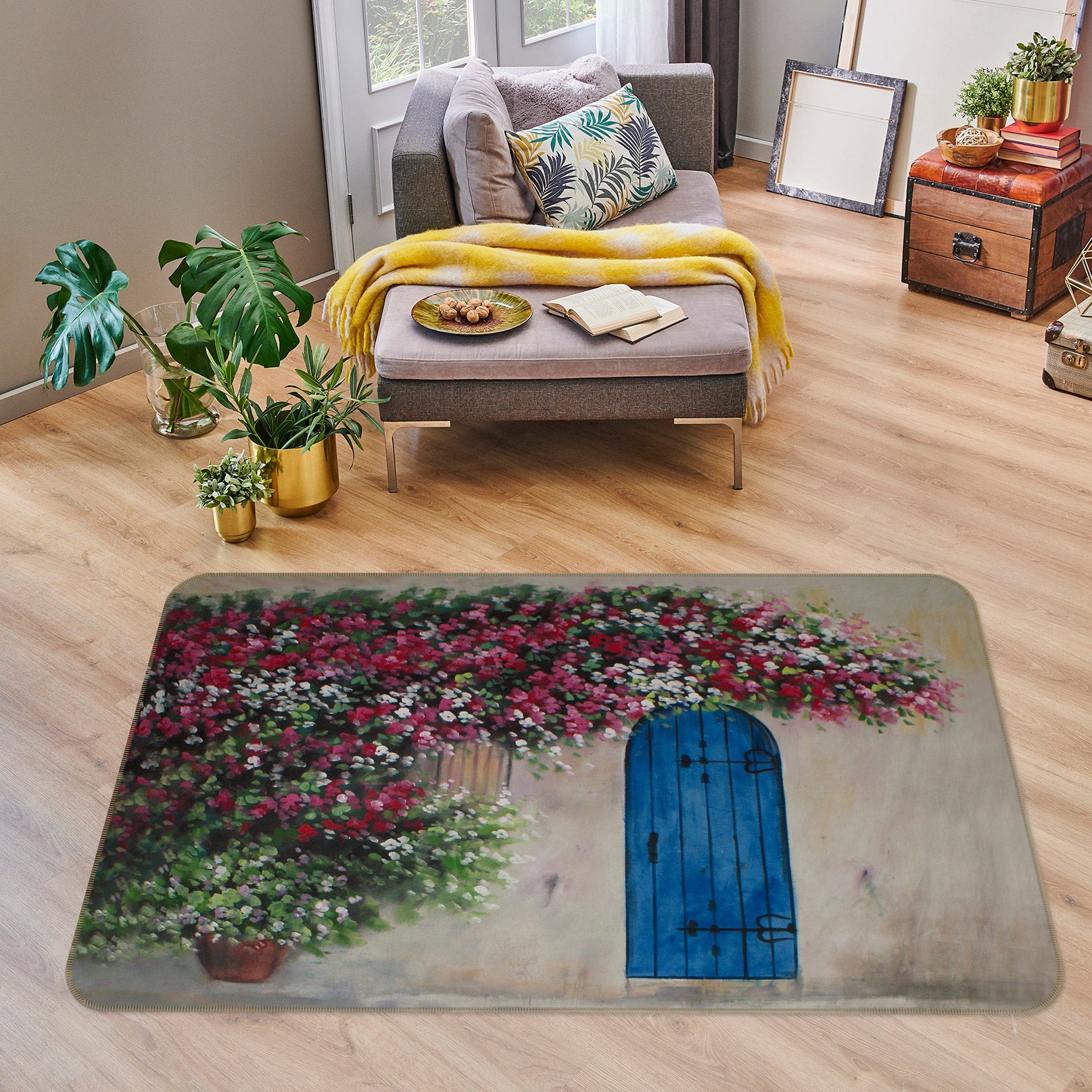 3D House Door 75209 Non Slip Rug Mat