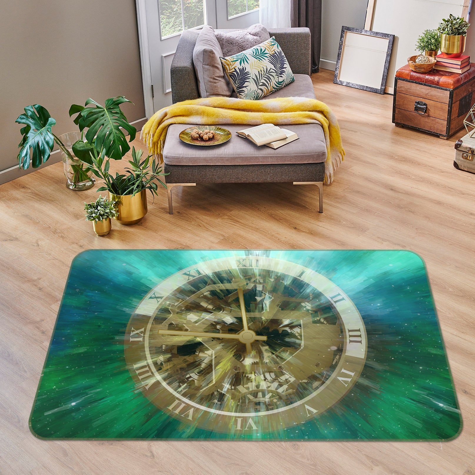 3D Clock 36103 Non Slip Rug Mat