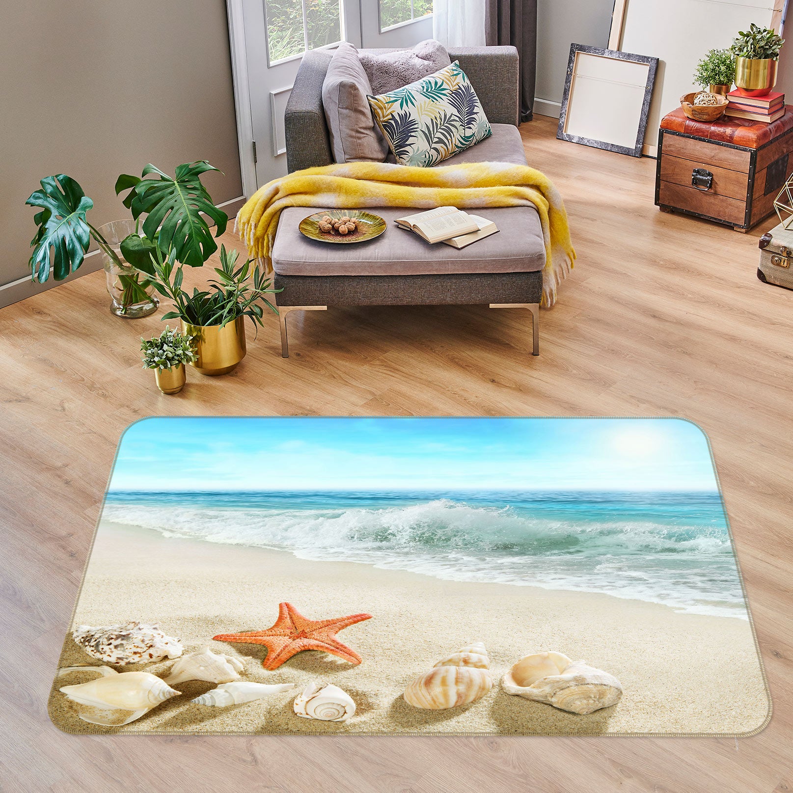 3D Seashell 76232 Non Slip Rug Mat