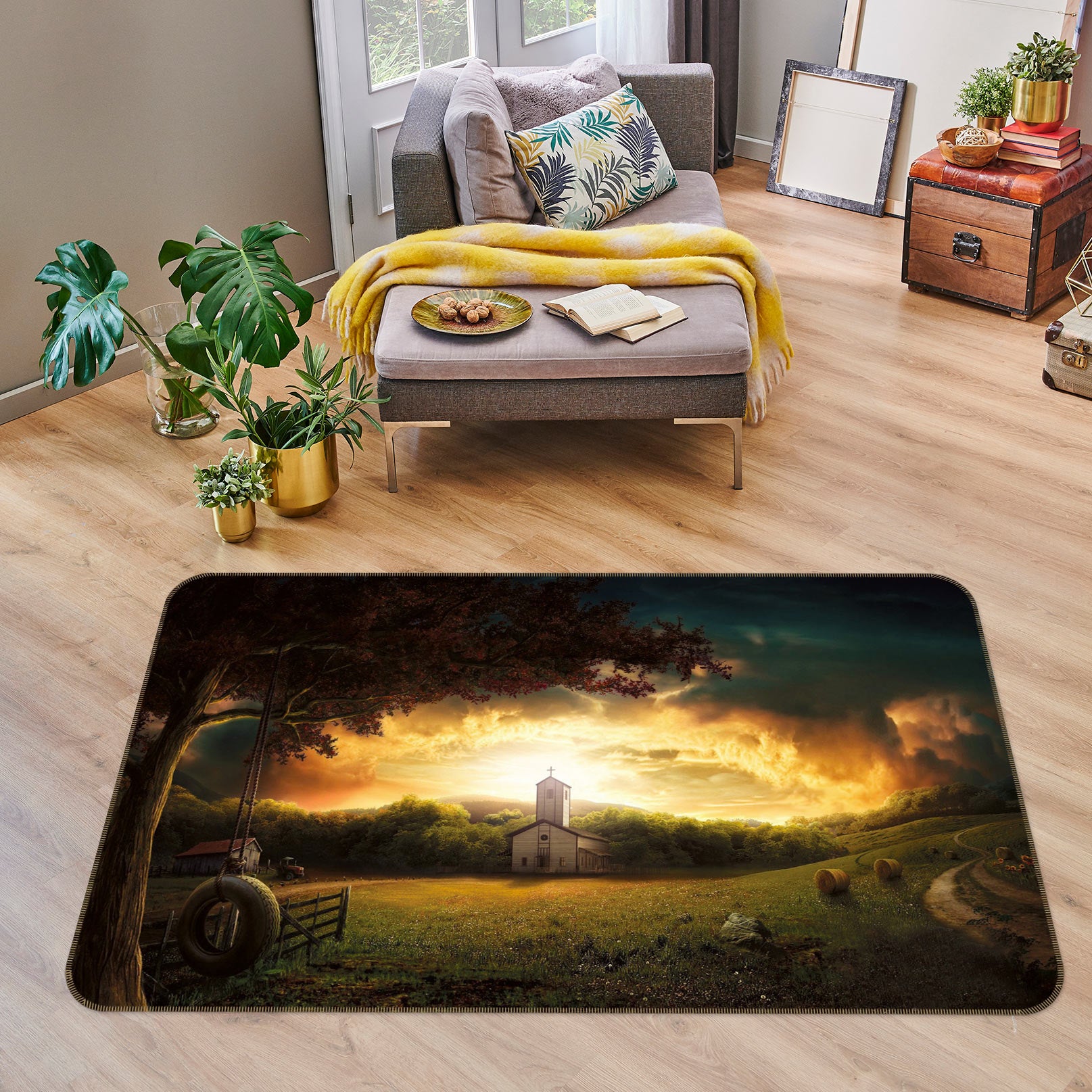 3D Trees 75213 Non Slip Rug Mat