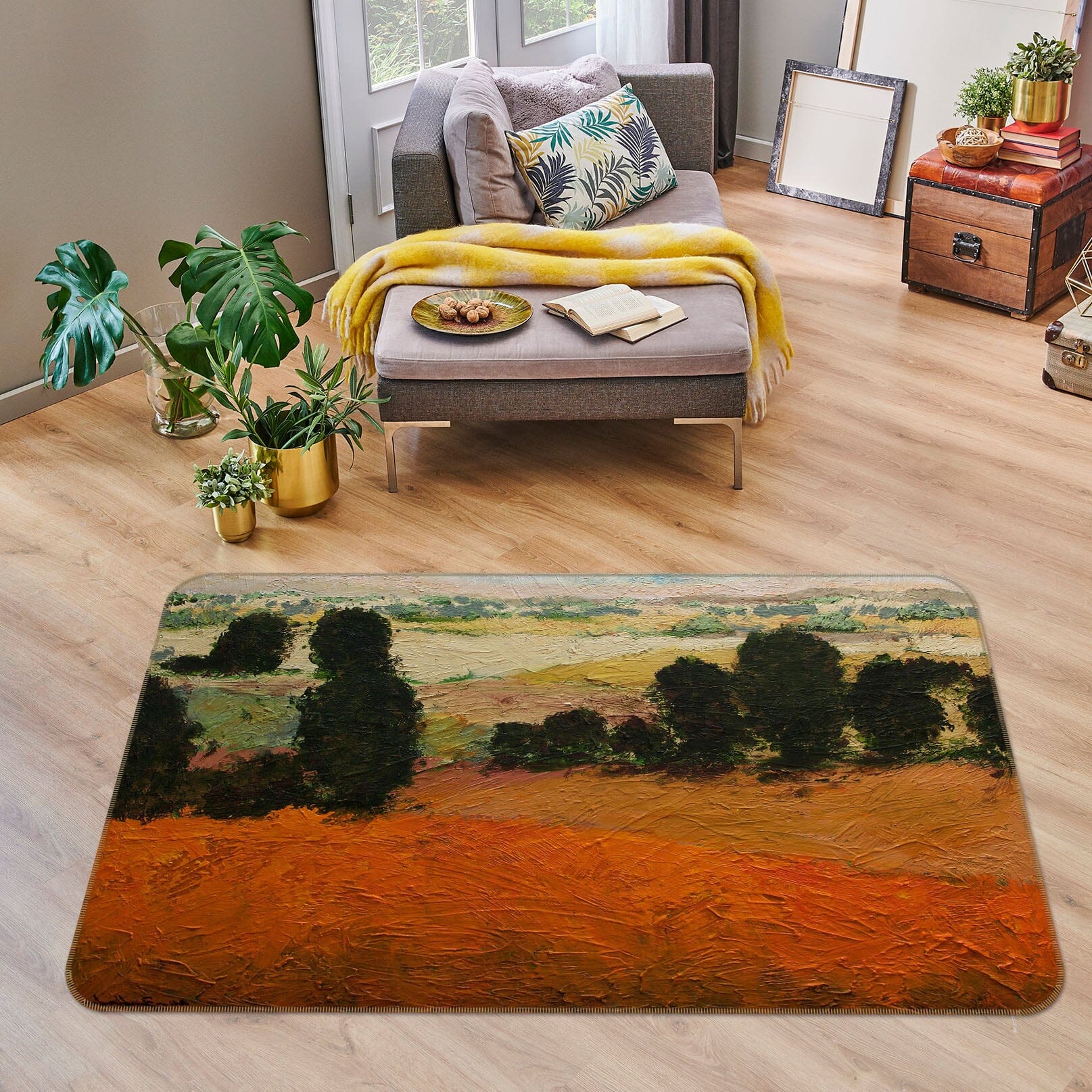 3D Autumn Field 1015 Allan P. Friedlander Rug Non Slip Rug Mat Mat AJ Creativity Home 
