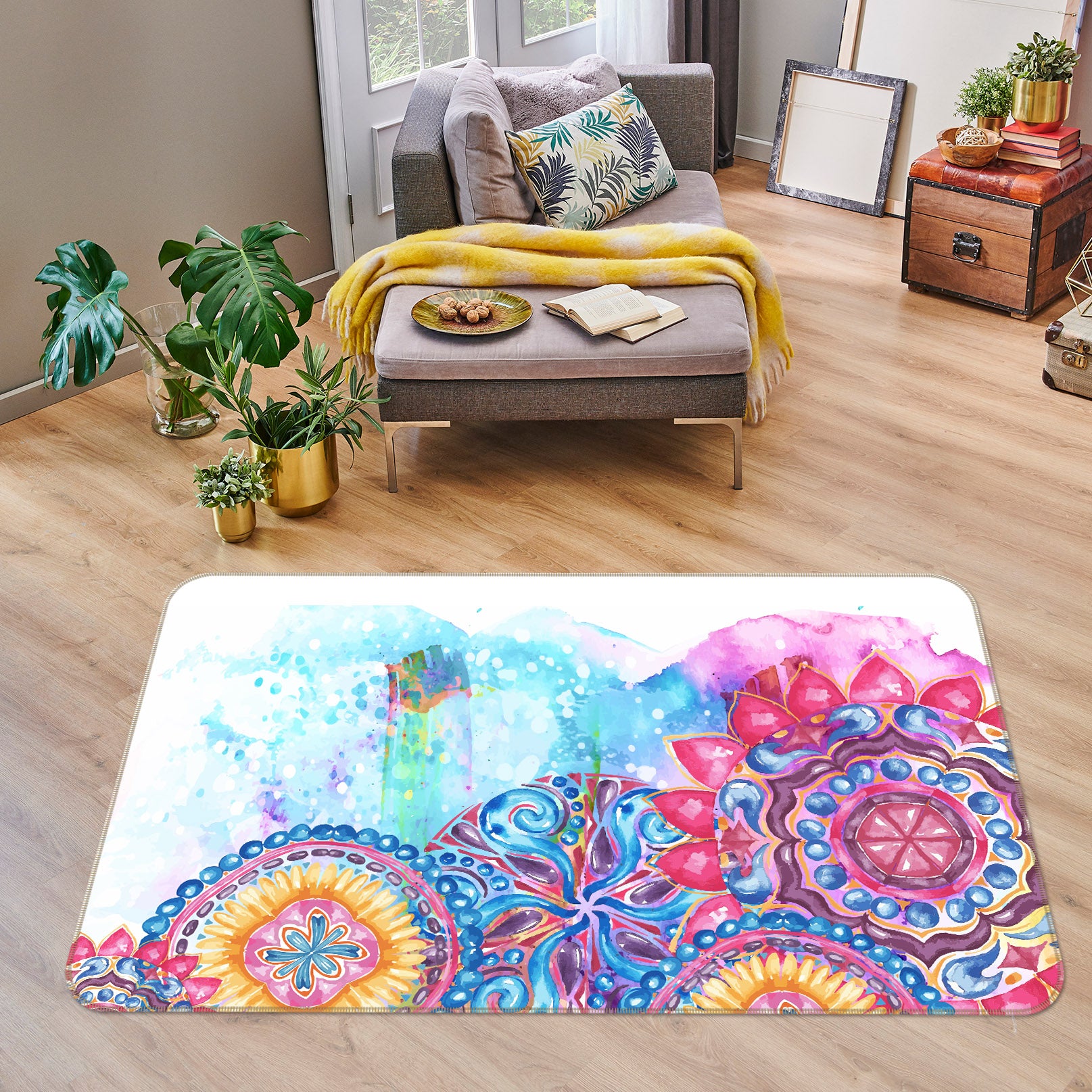 3D Grain Pattern 30199 Non Slip Rug Mat