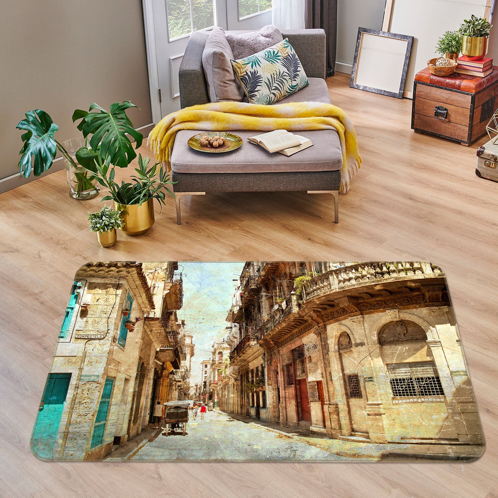 3D House Street 32007 Non Slip Rug Mat
