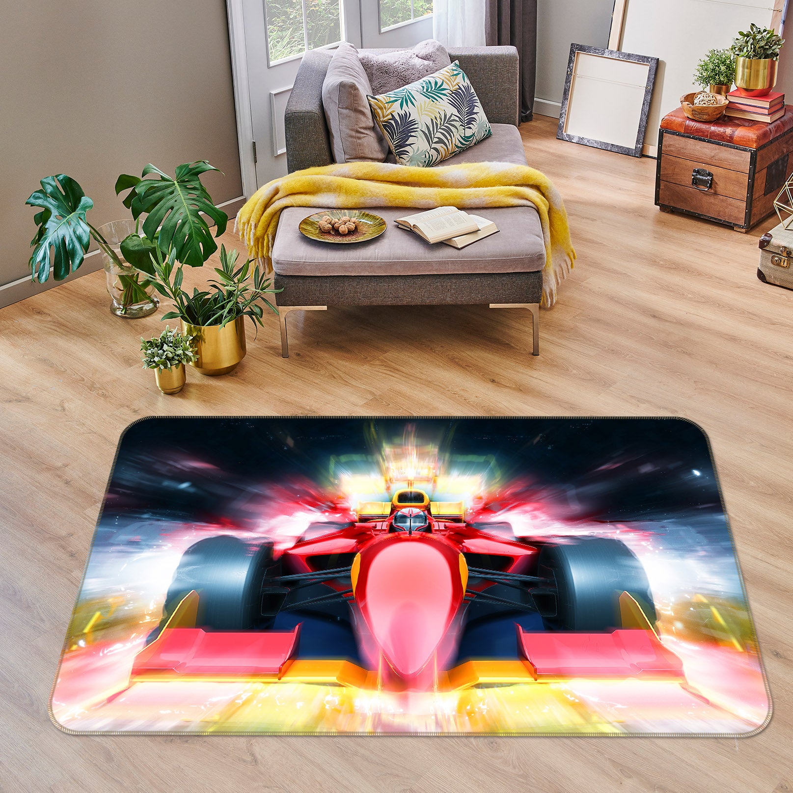 3D Racing Car 38213 Vehicle Non Slip Rug Mat
