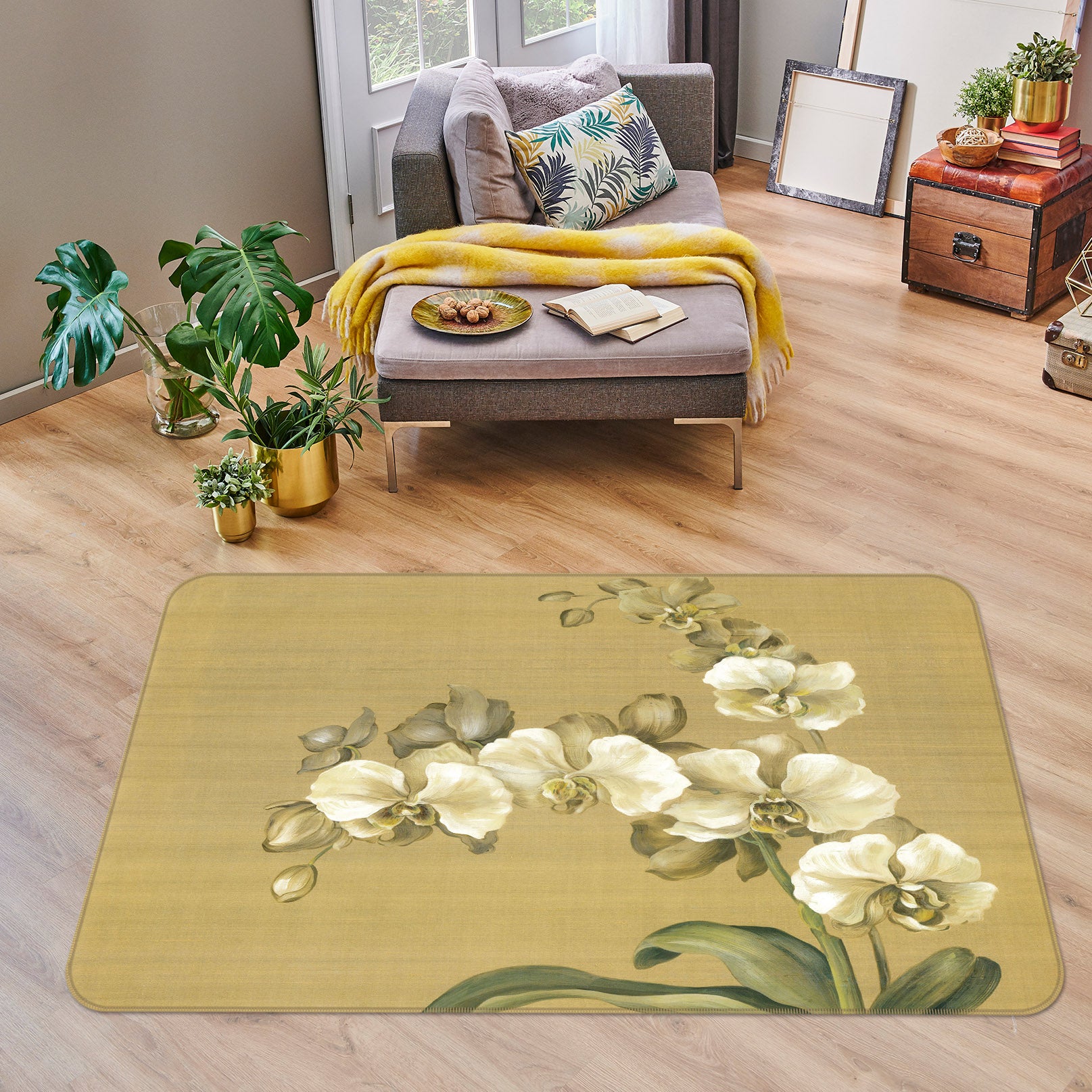 3D Flowers 32069 Non Slip Rug Mat