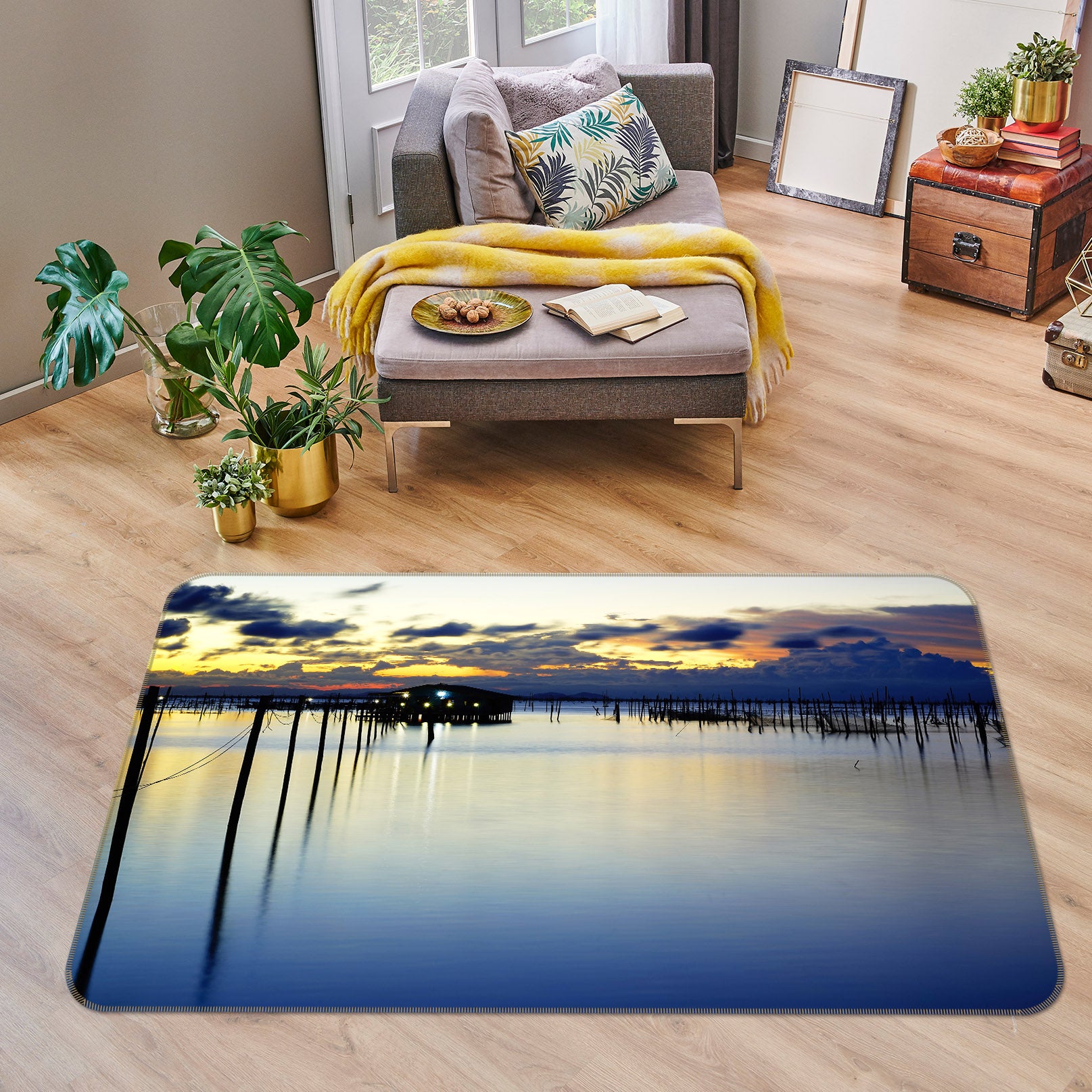 3D River Water 35101 Non Slip Rug Mat