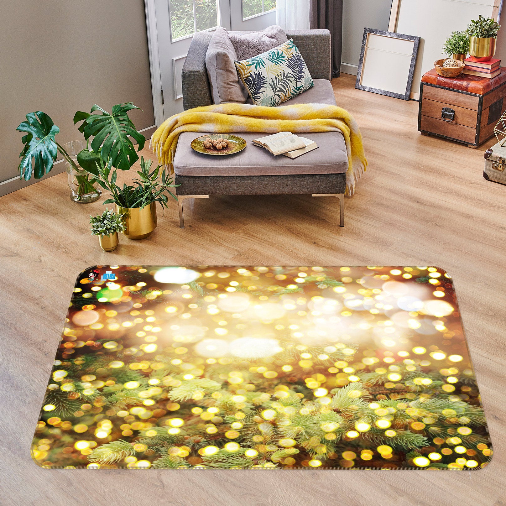 3D Aperture 54224 Christmas Non Slip Rug Mat Xmas