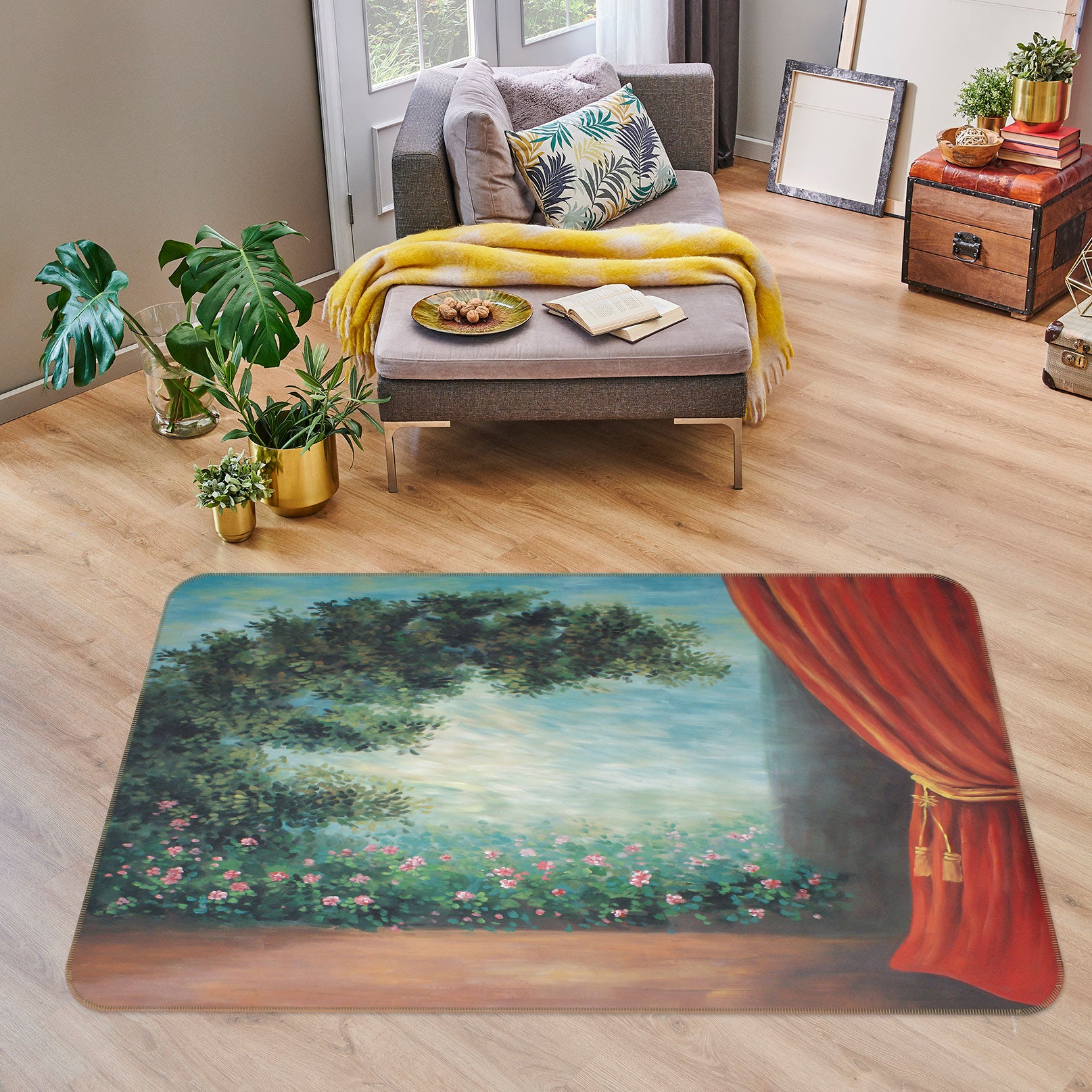 3D Grove Trees 75205 Non Slip Rug Mat