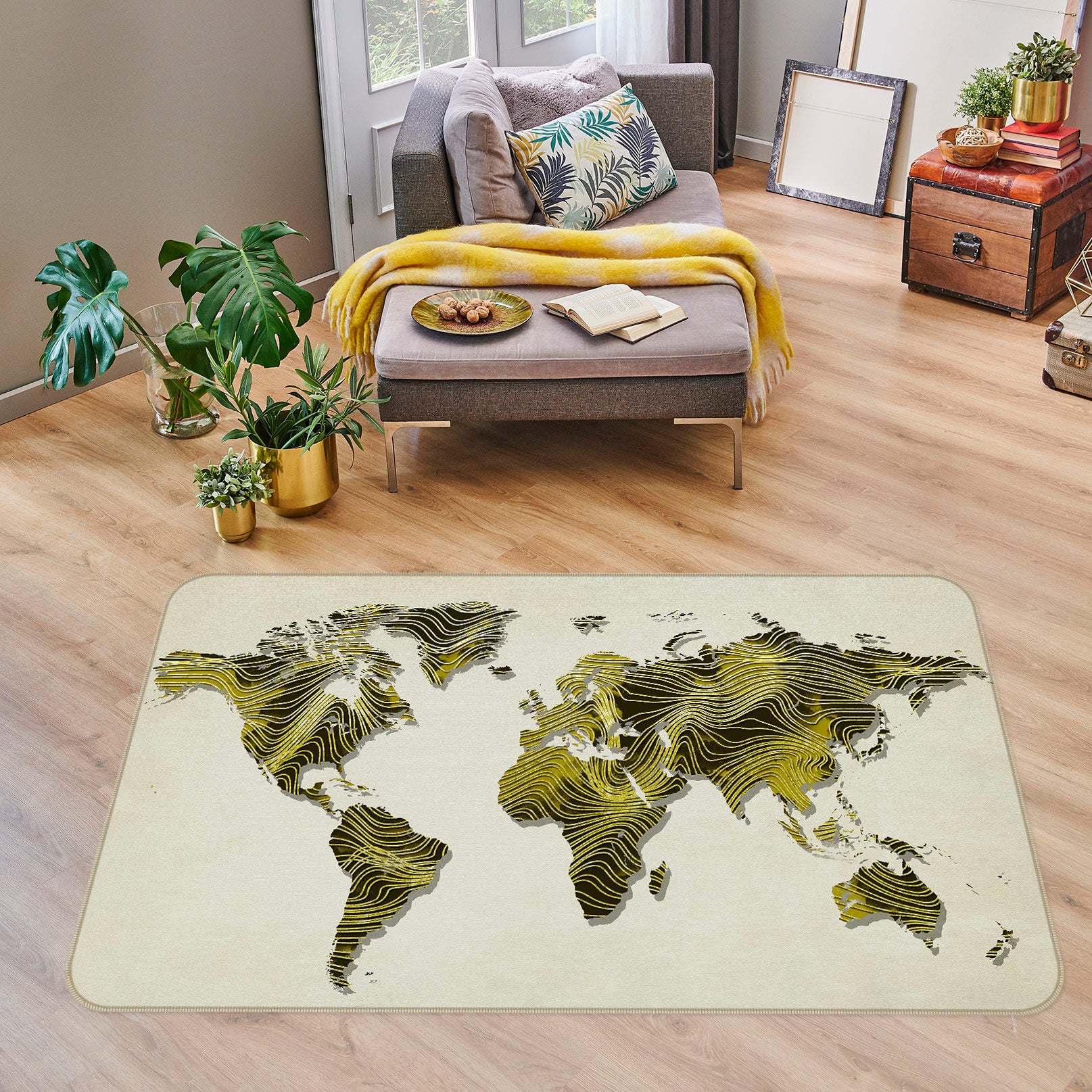 3D Map 77032 Non Slip Rug Mat