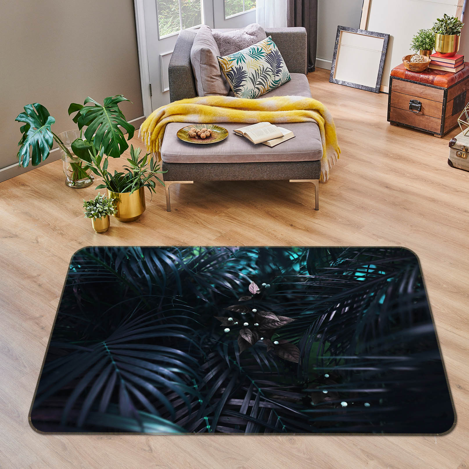 3D Leaves 34110 Non Slip Rug Mat