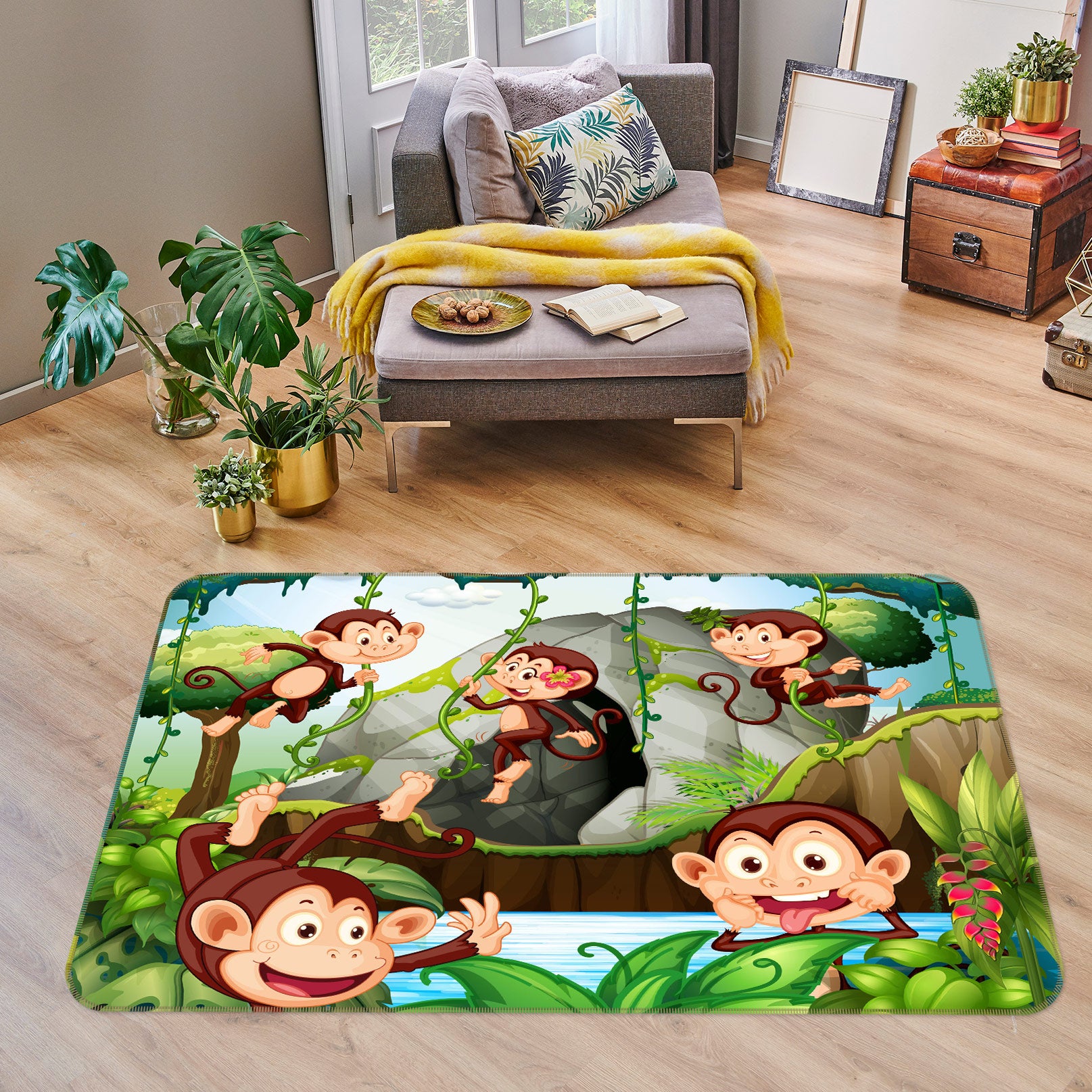 3D Monkey 30075 Non Slip Rug Mat