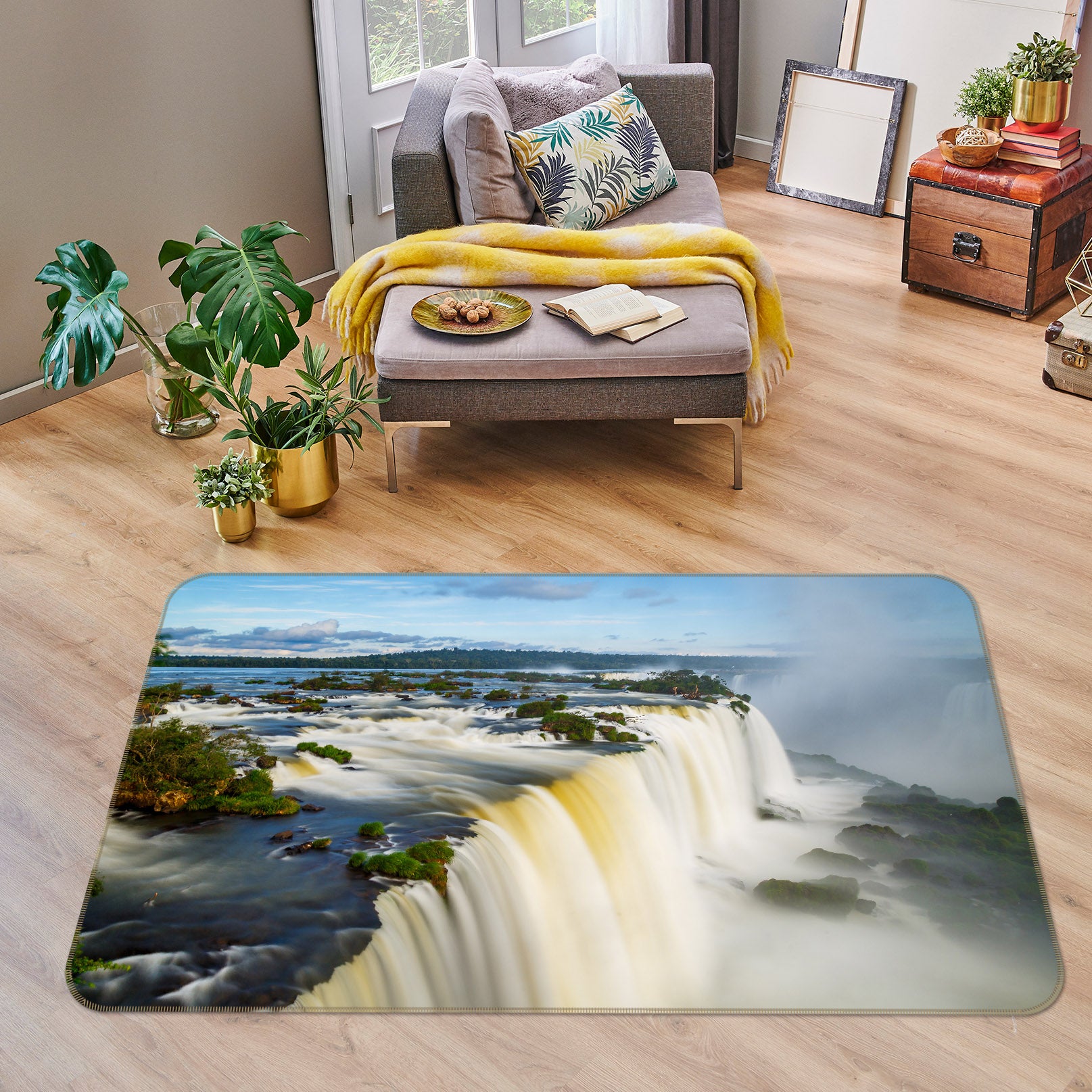 3D Waterfall 36046 Non Slip Rug Mat