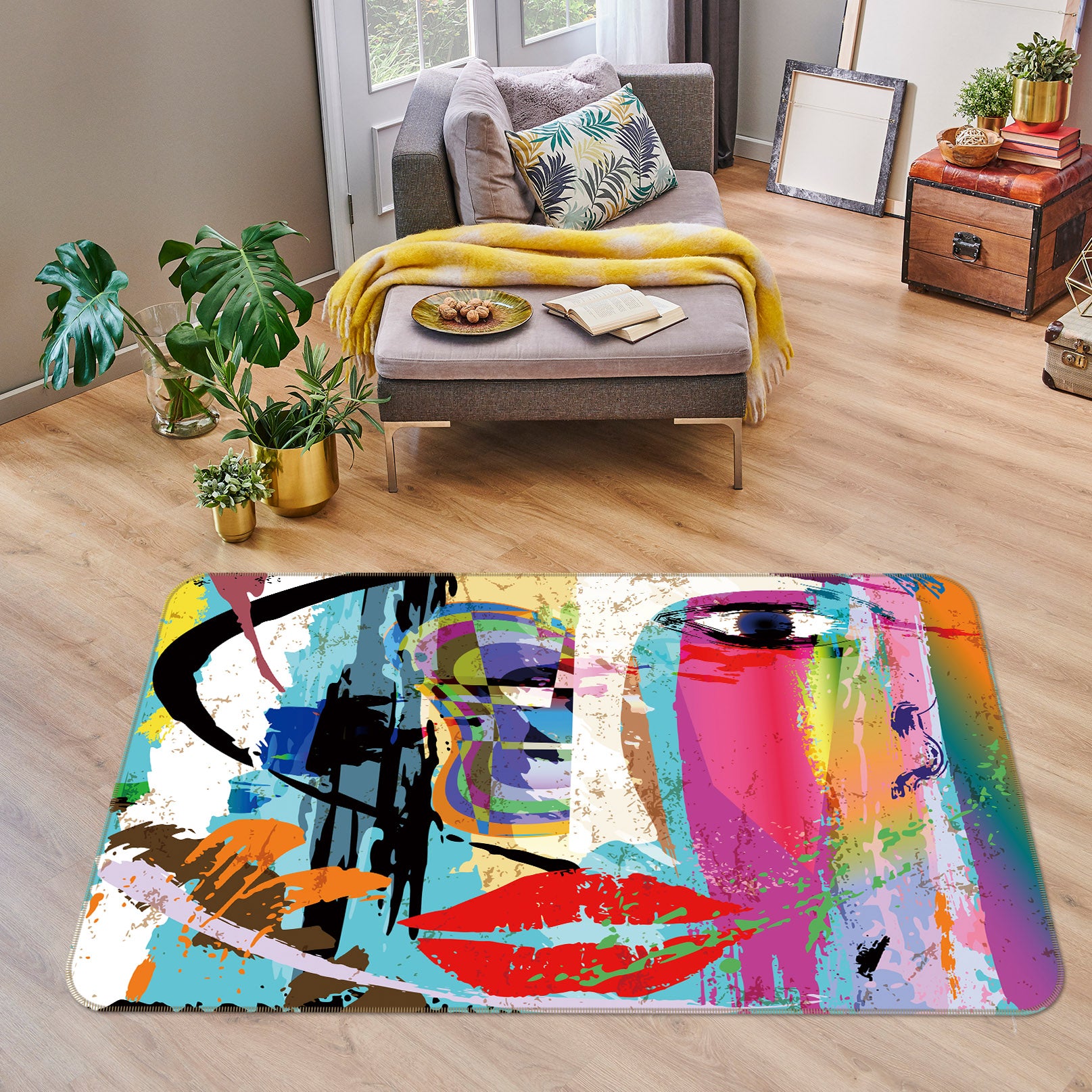 3D Color Pattern 35056 Non Slip Rug Mat