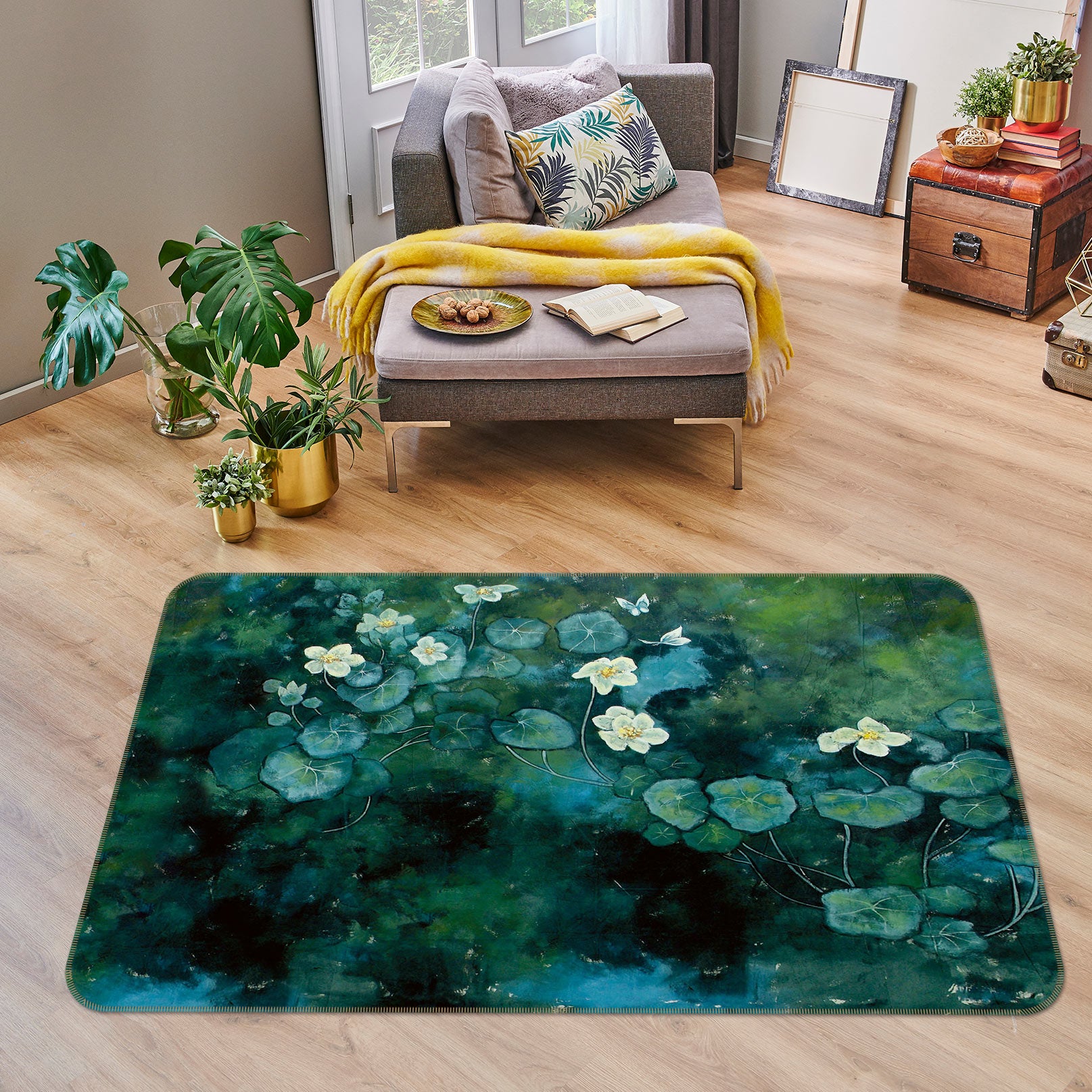 3D Leaves 75167 Non Slip Rug Mat