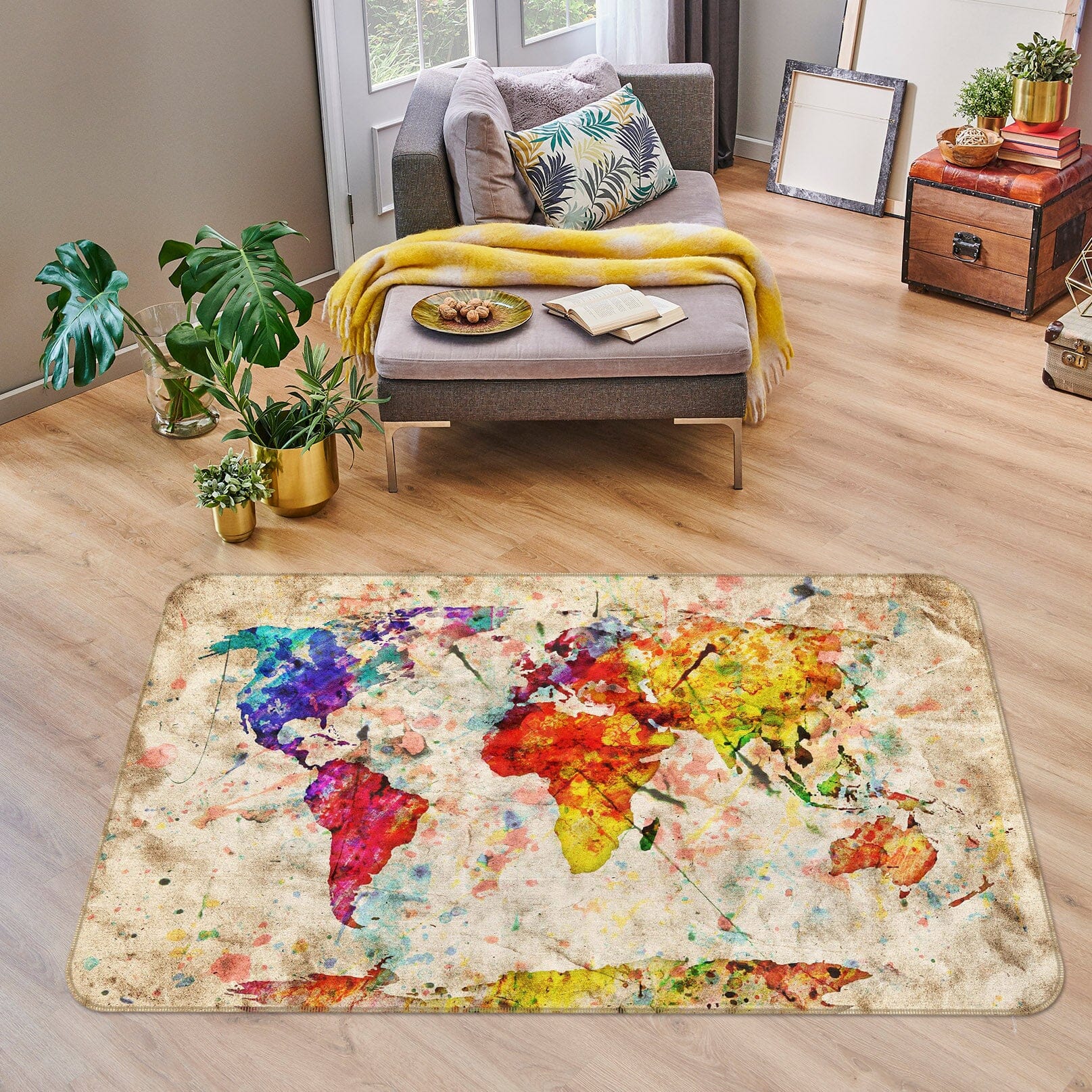3D Rich Colors 229 World Map Non Slip Rug Mat Mat AJ Creativity Home 